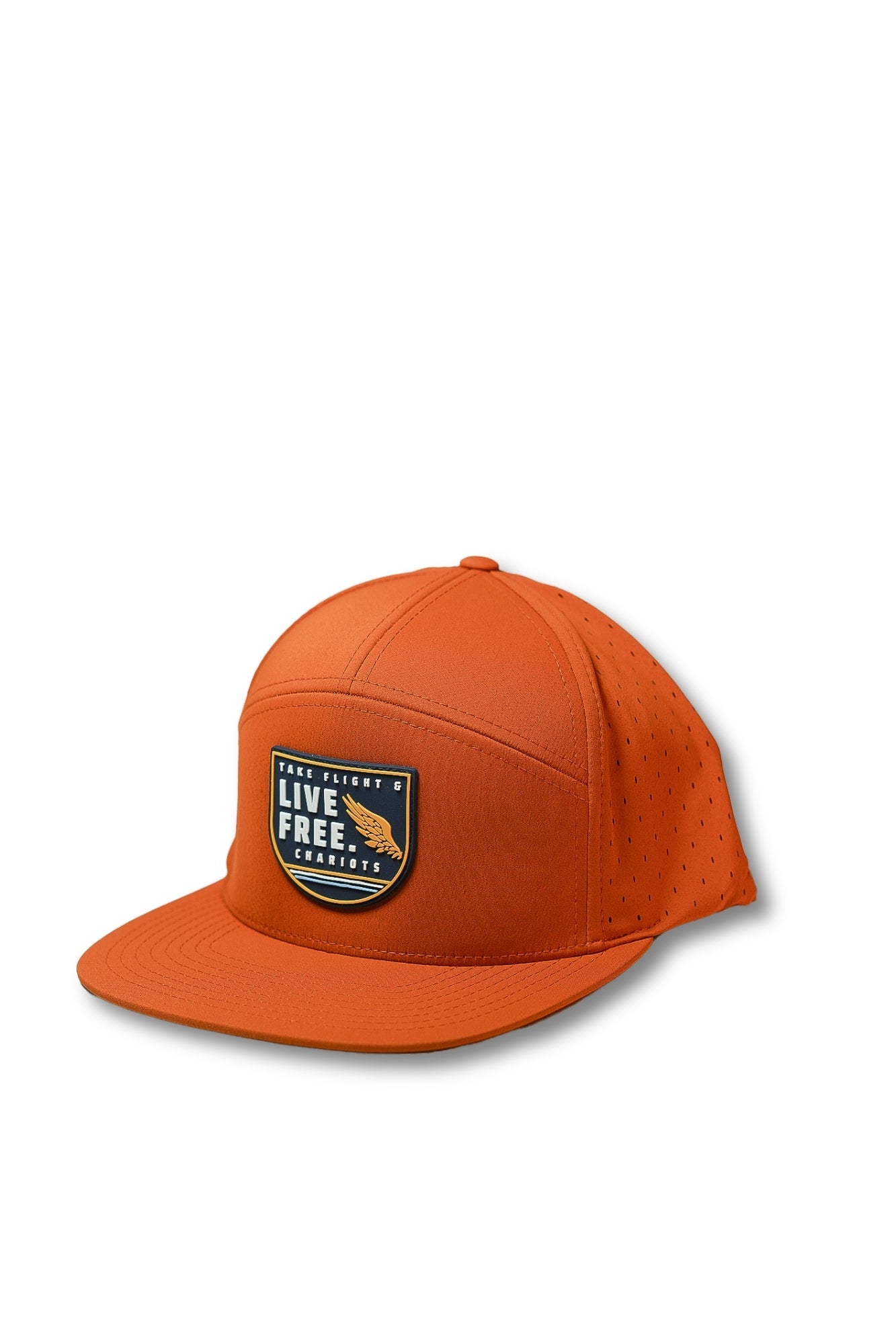 LIVE FREE 7-PANEL PERFORMANCE HAT (Desert Orange)