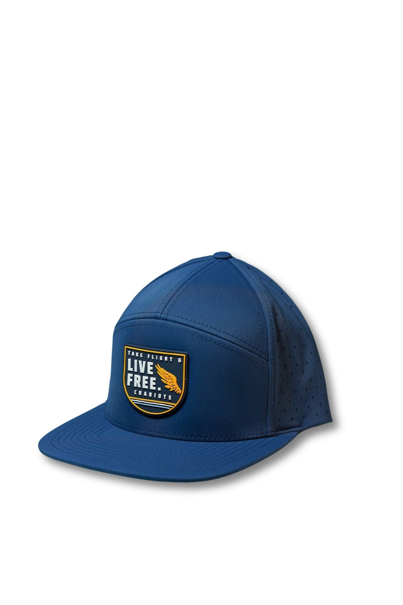 LIVE FREE 7-PANEL PERFORMANCE HAT (Light Navy)