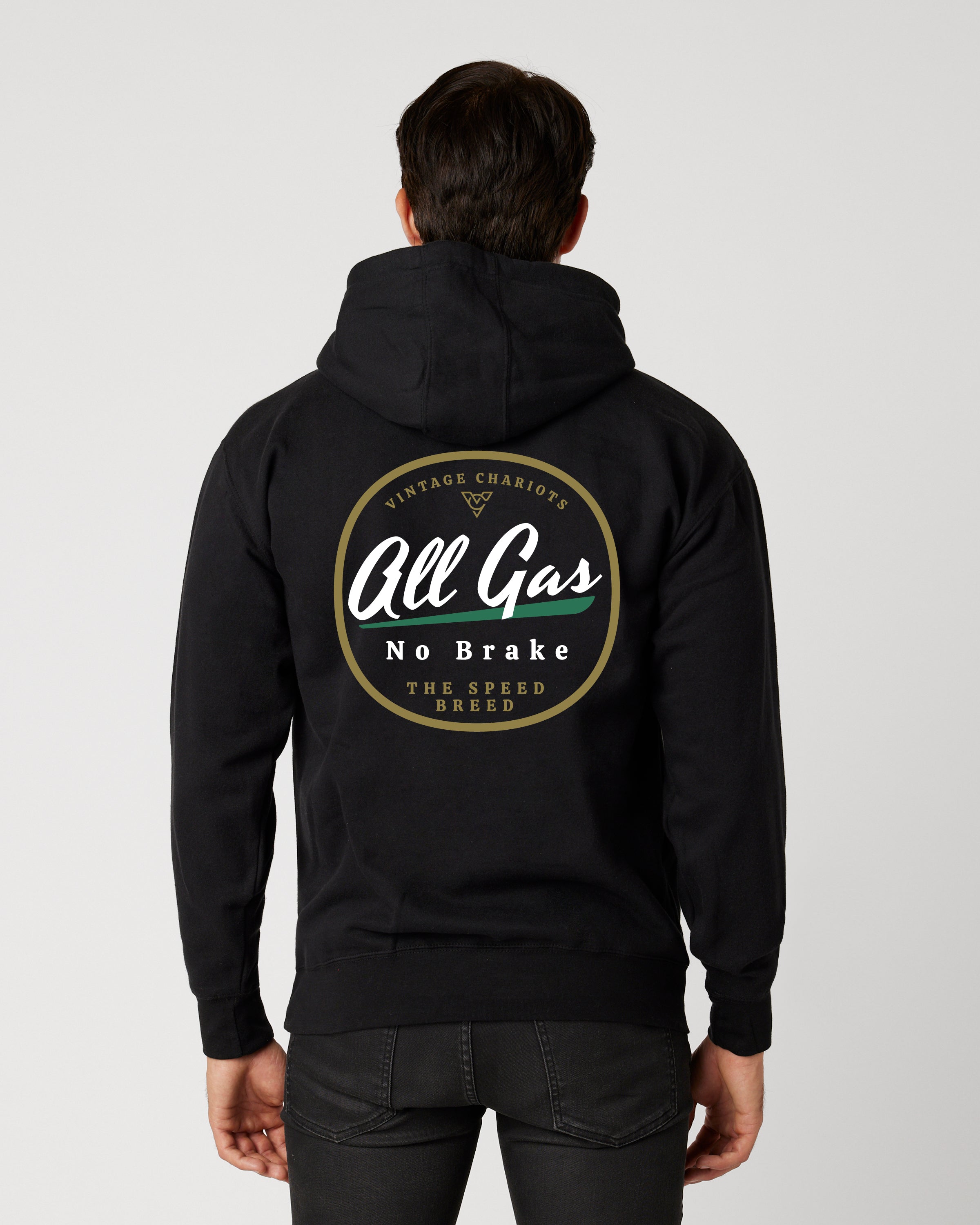 ALL GAS NO BRAKE PREMIUM PULLOVER HOODIE (Black)