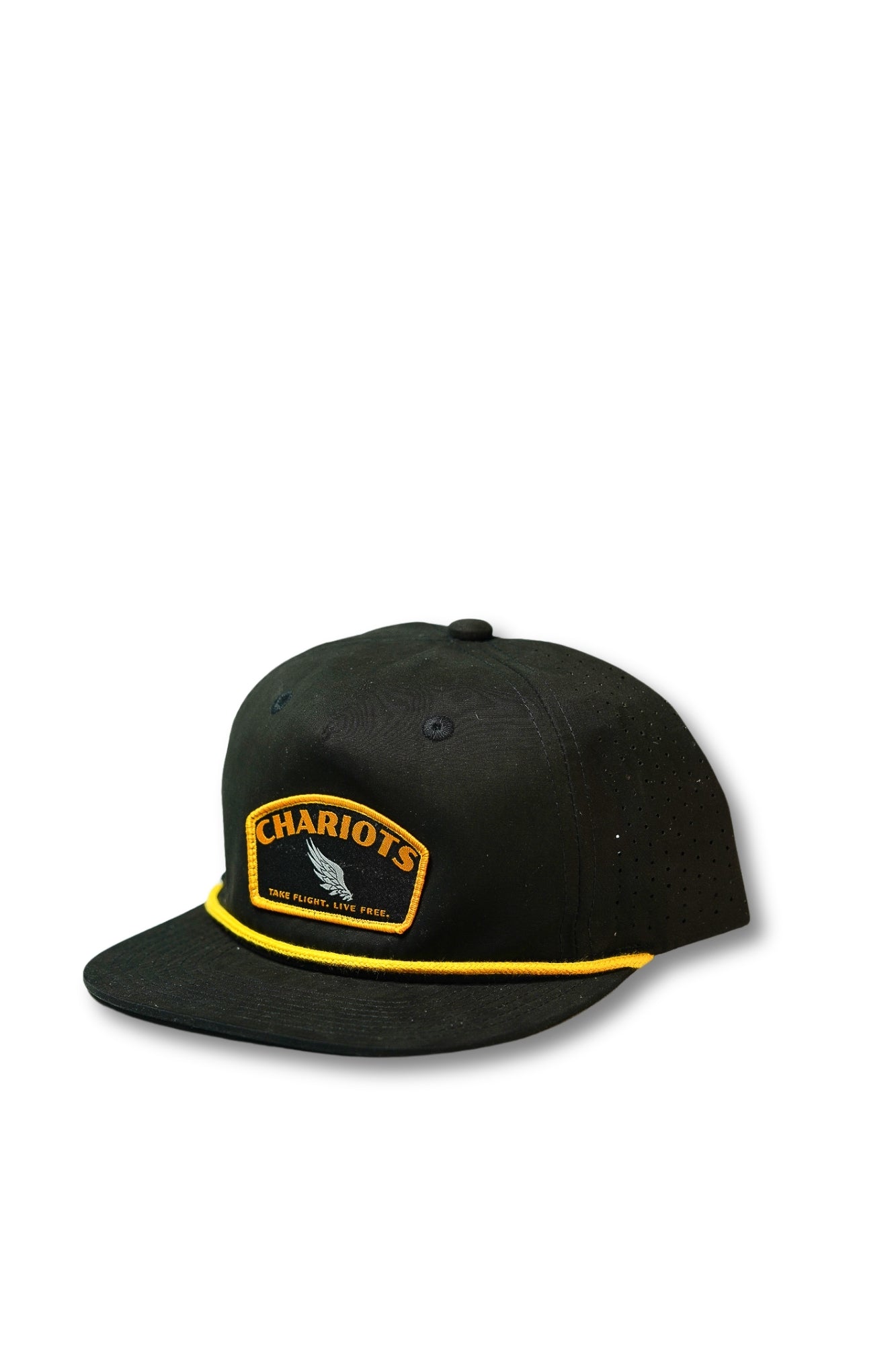 FREE CHOICE 5-PANEL PERFORMANCE ROPE HAT (Black/Gold)