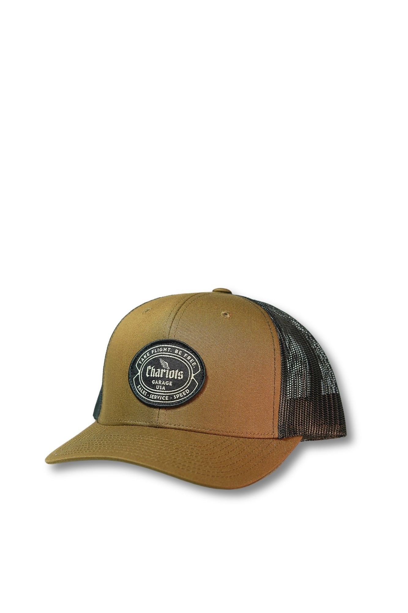 SALES SERVICE SPEED PREMIUM TRUCKER HAT (Coyote Brown/Black)