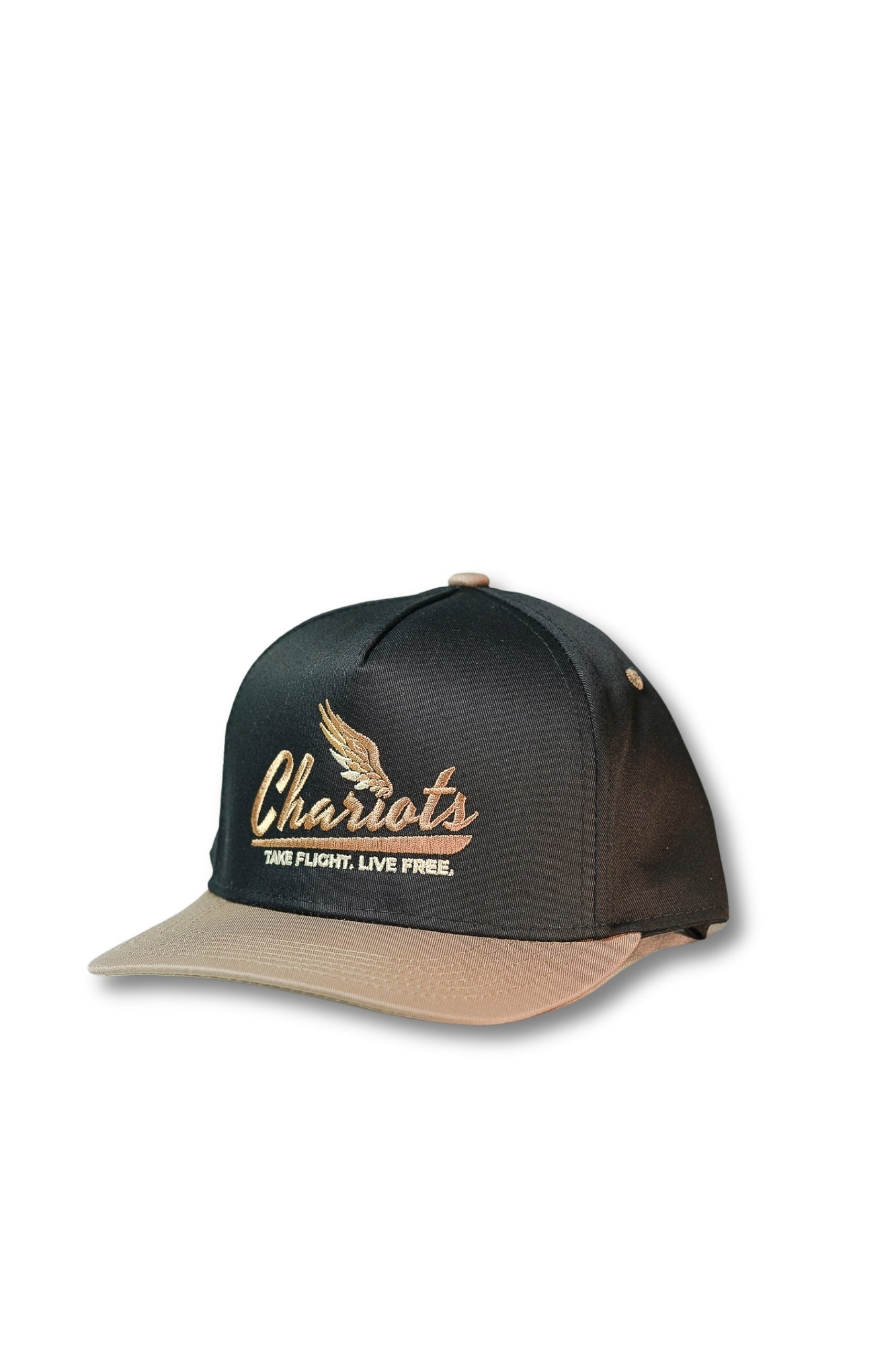 TAKE FLIGHT 5 PANEL HAT (Black/Khaki)