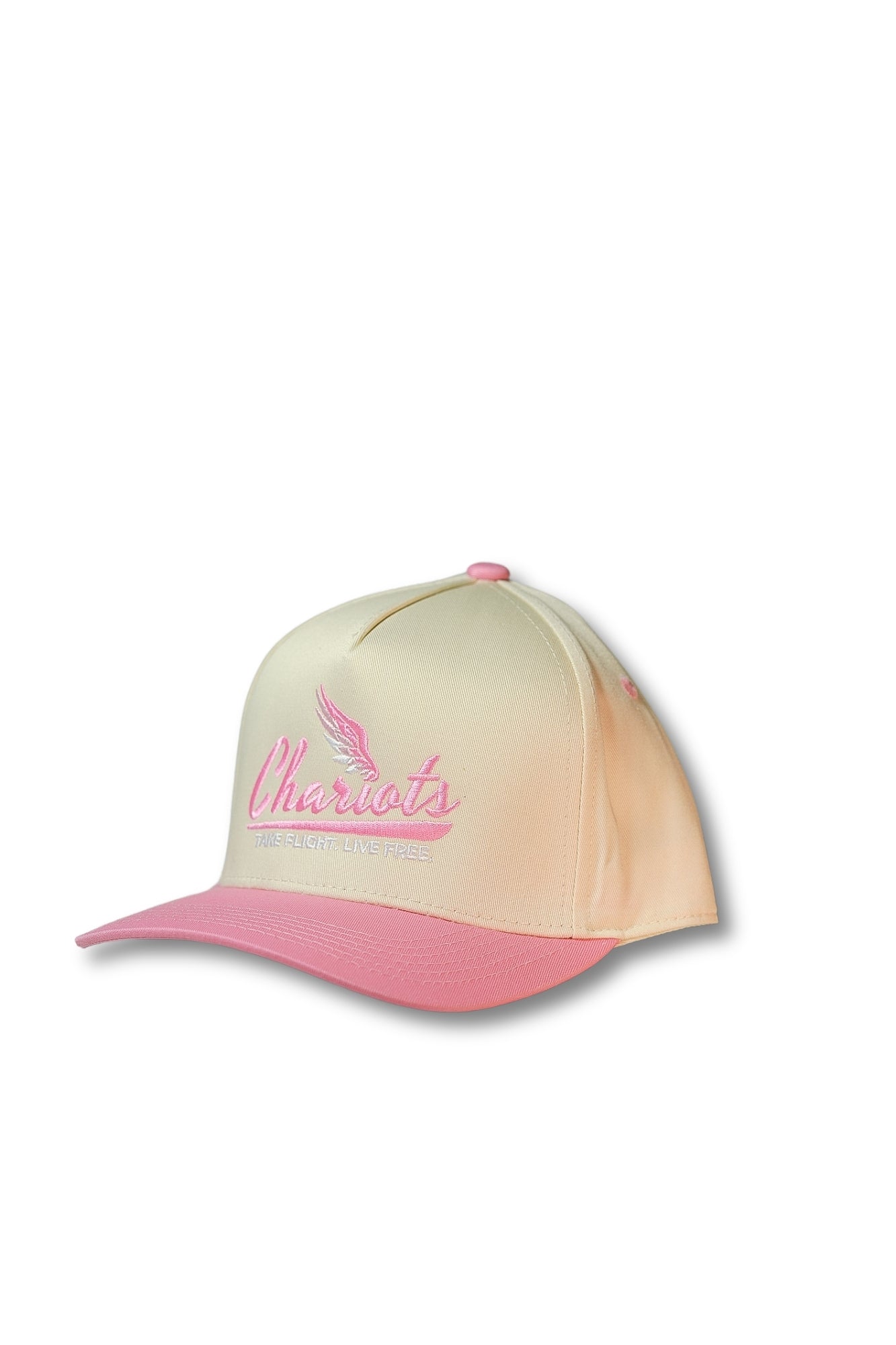 TAKE FLIGHT 5 PANEL HAT (Natural/Pink)