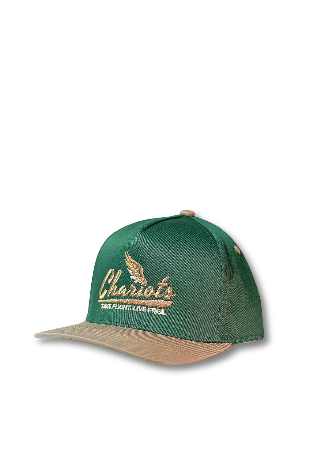 TAKE FLIGHT 5 PANEL HAT (Dark Green/Khaki)