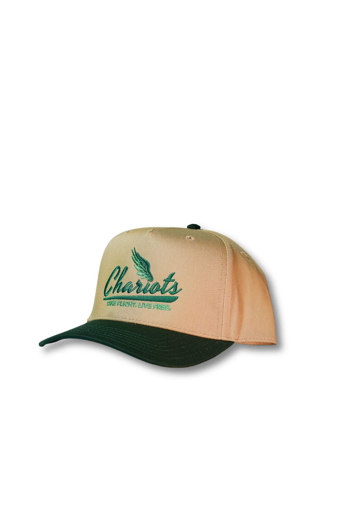 TAKE FLIGHT 5 PANEL HAT (Khaki/Dark Green)