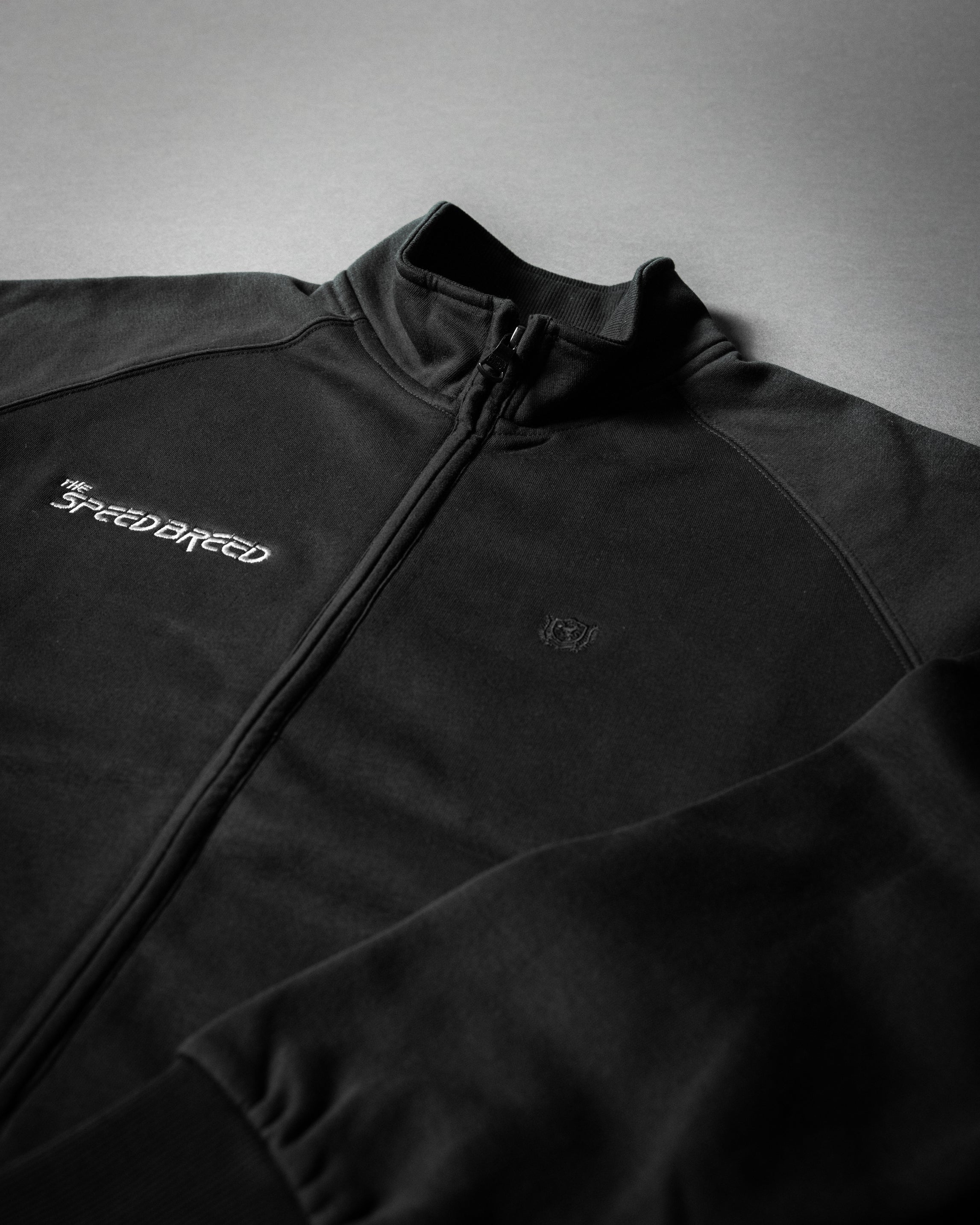 SPEED BREED PREMIUM FULL-ZIP TRACK JACKET (Ebony/Silver)