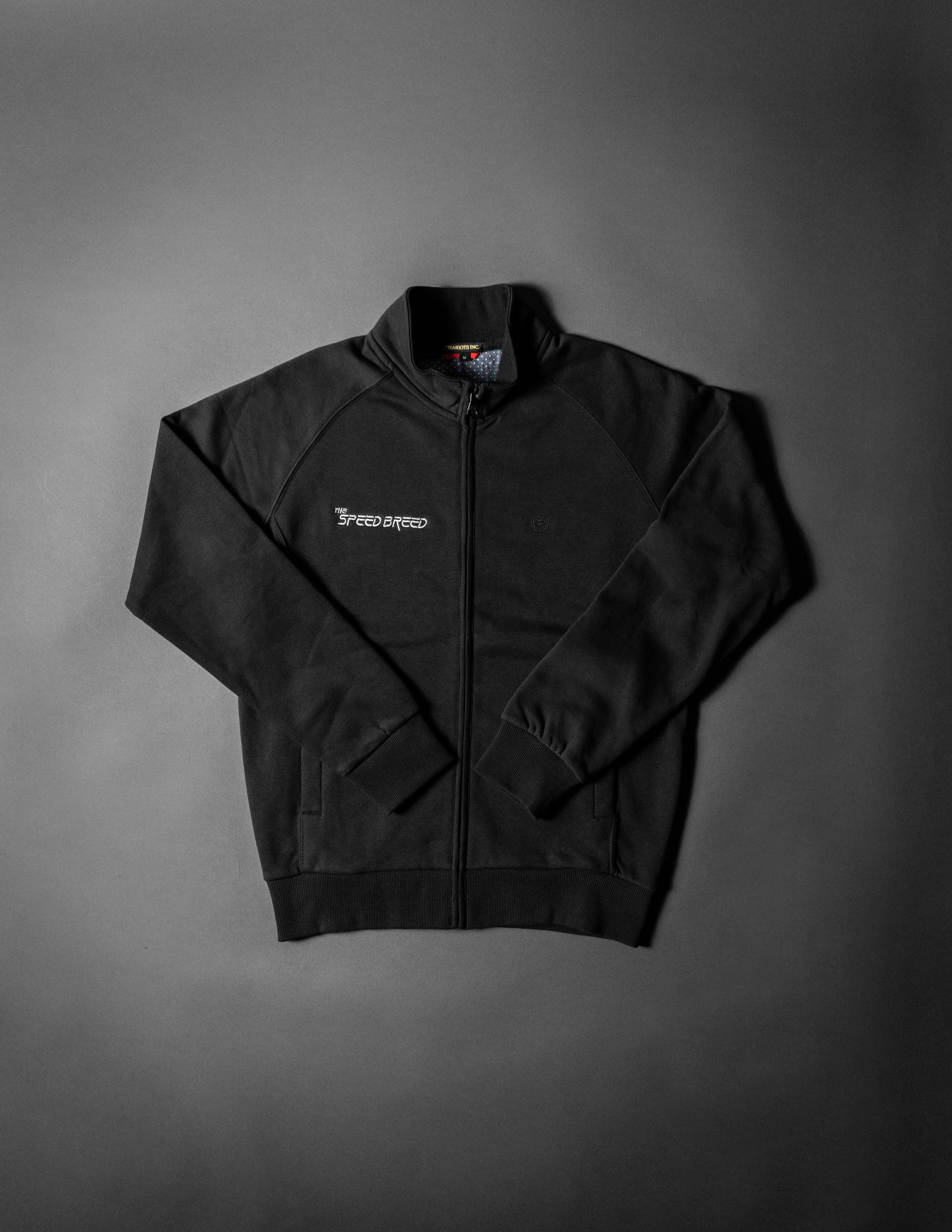 SPEED BREED PREMIUM FULL-ZIP TRACK JACKET (Ebony/Silver)