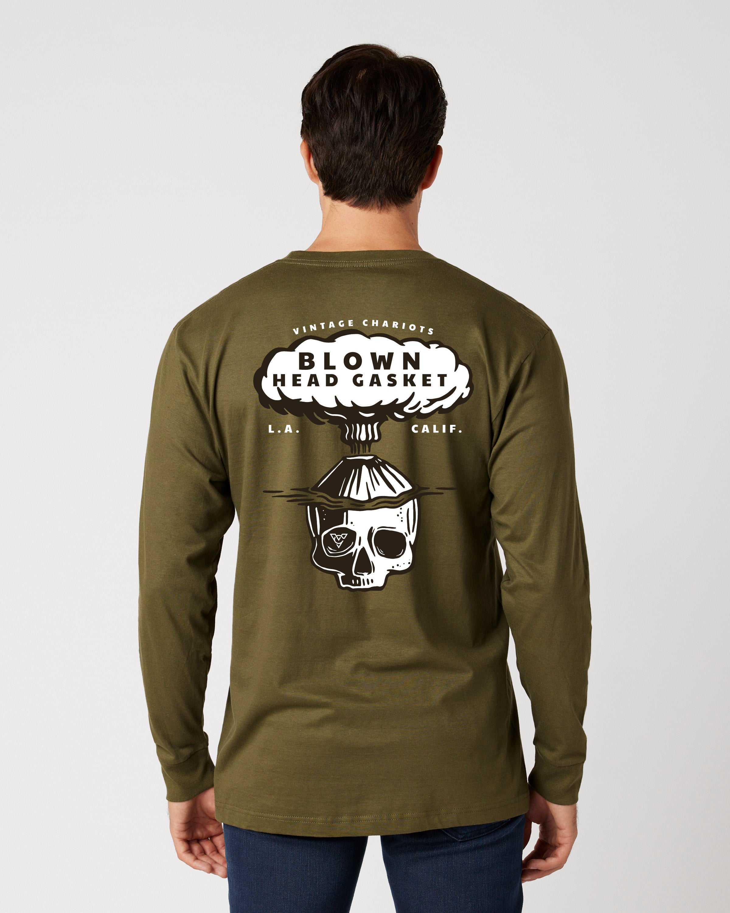 BLOWN HEAD GASKET LONG SLEEVE TEE (Military Green)