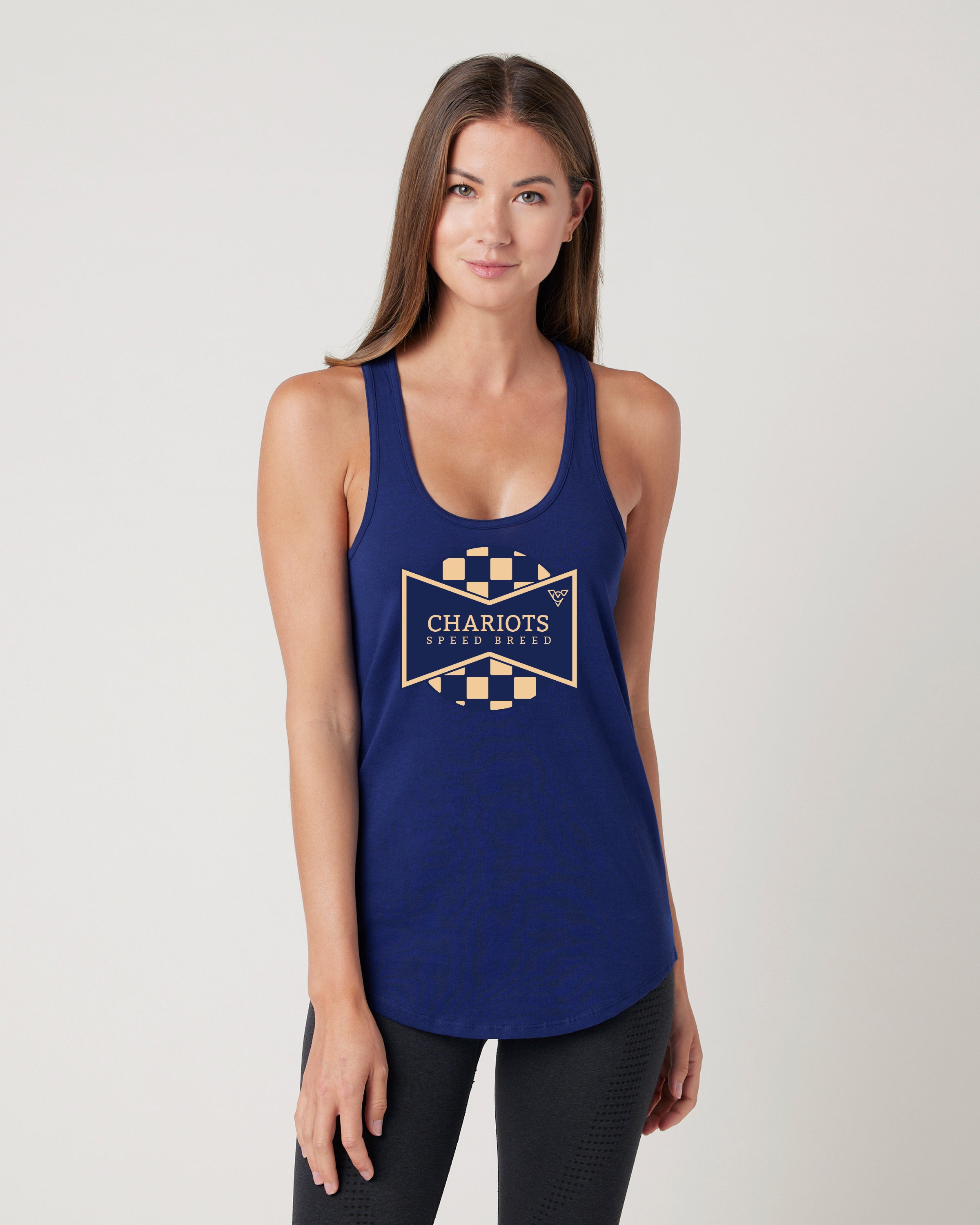 BOWTIE WOMENS RACERBACK TANK (Blue Depths)