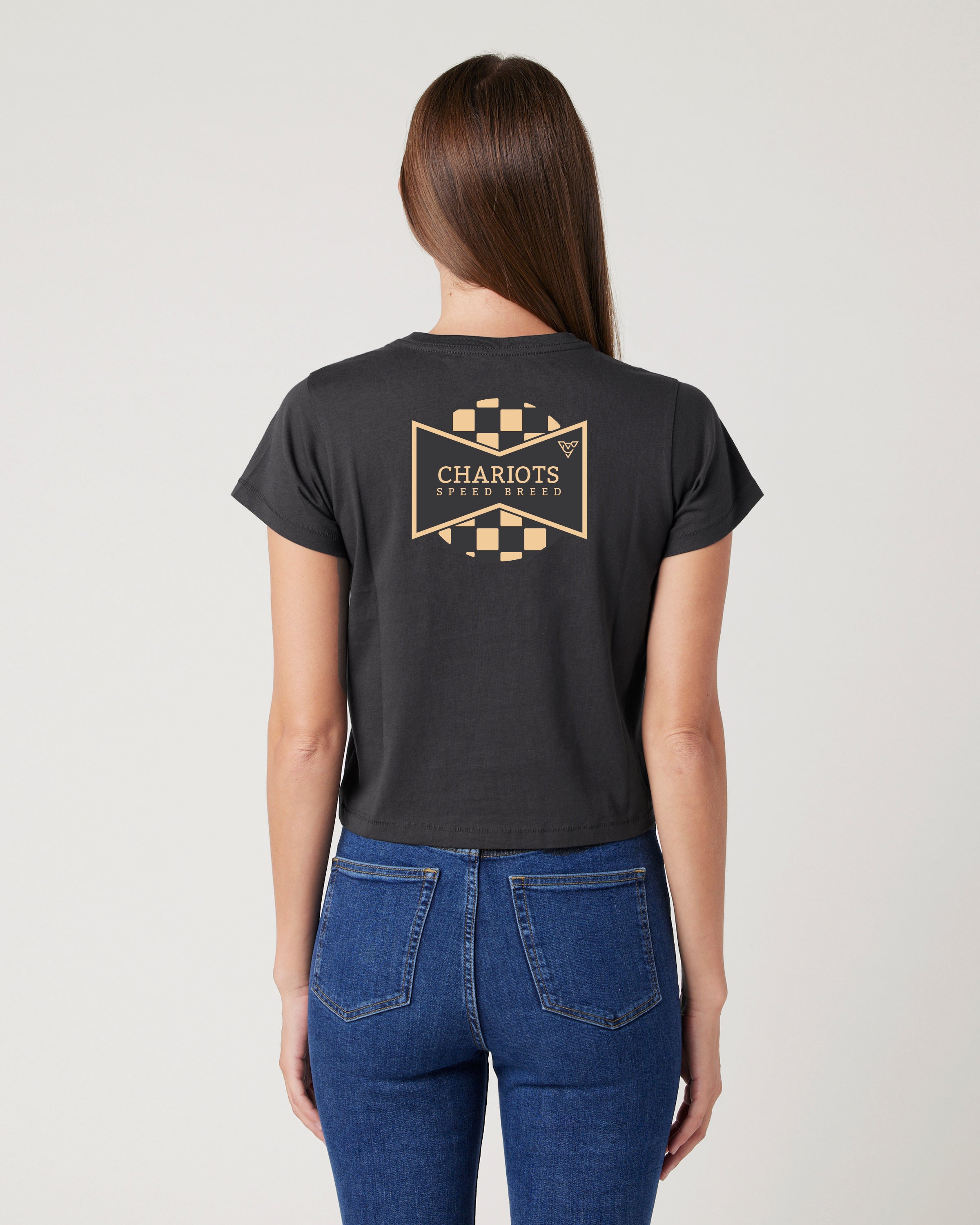 BOWTIE WOMENS V-NECK TEE (Charcoal Heather)