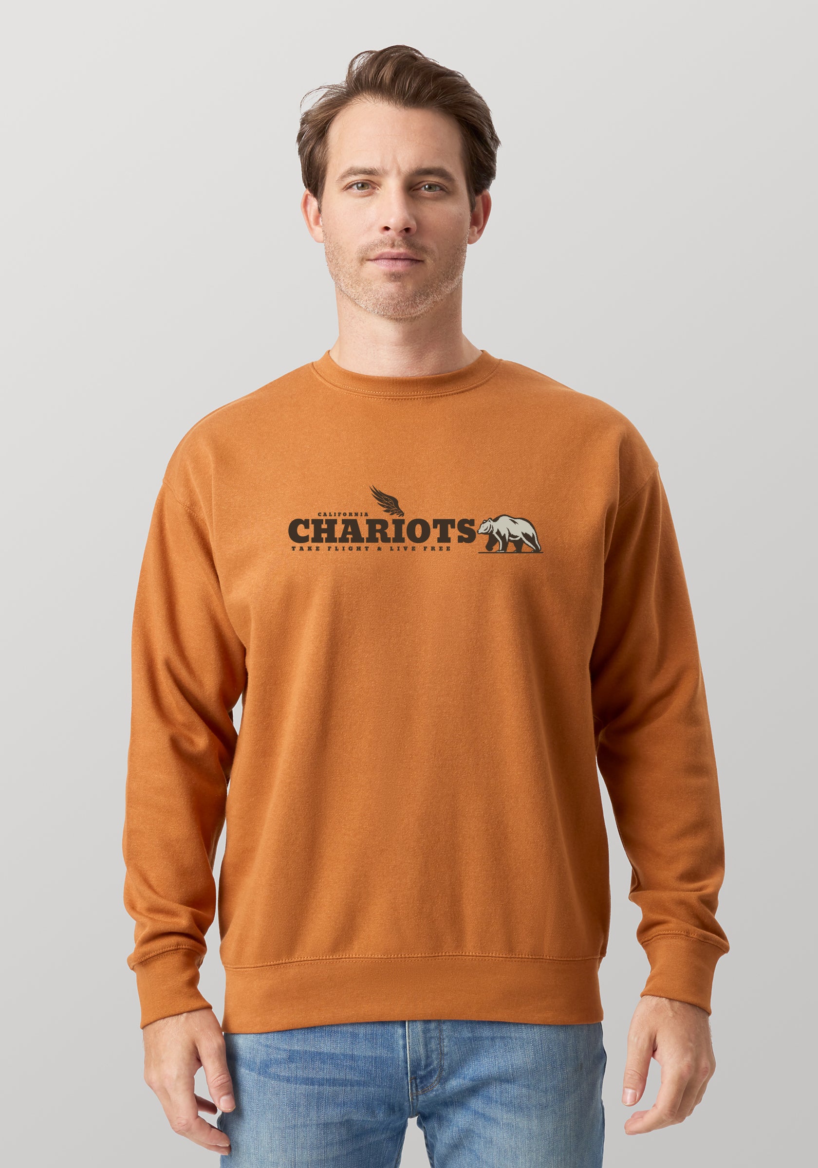CAL BEAR LIGHTWEIGHT CREWNECK SWEATSHIRT (Adobe)