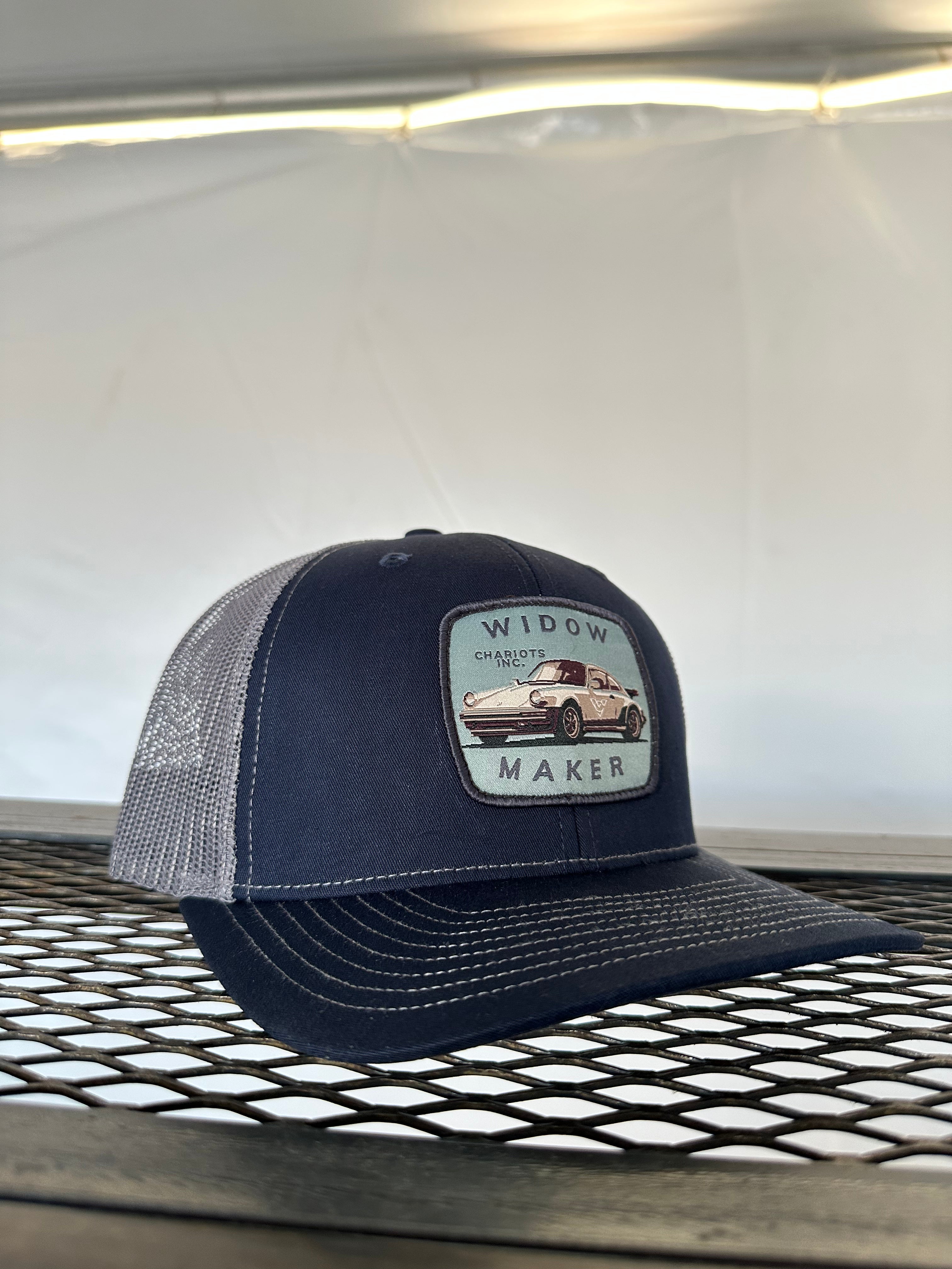 WIDOWMAKER V.2 BLUE (Navy/Charcoal Premium Trucker Hat)