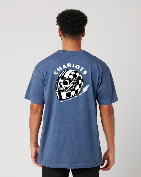 DEATH HELMET TEE (Shale Blue Heather)