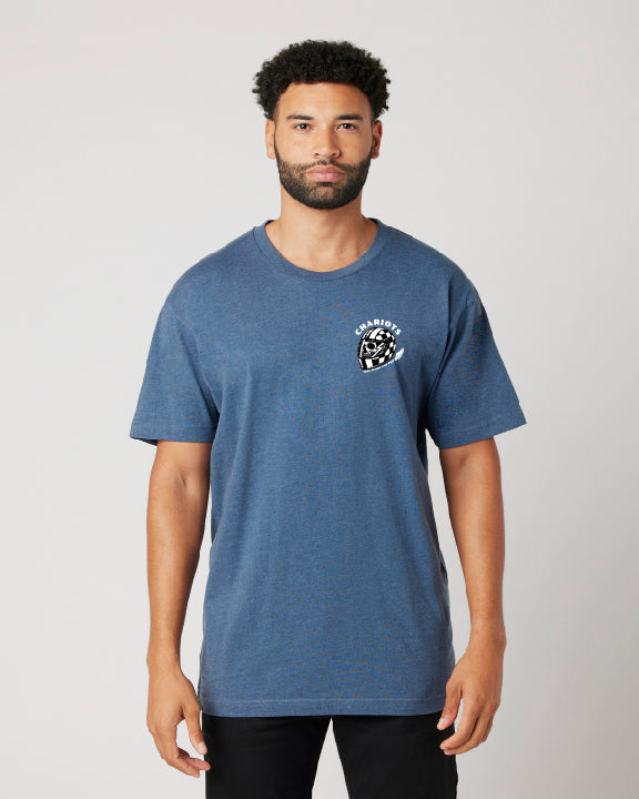 DEATH HELMET TEE (Shale Blue Heather)