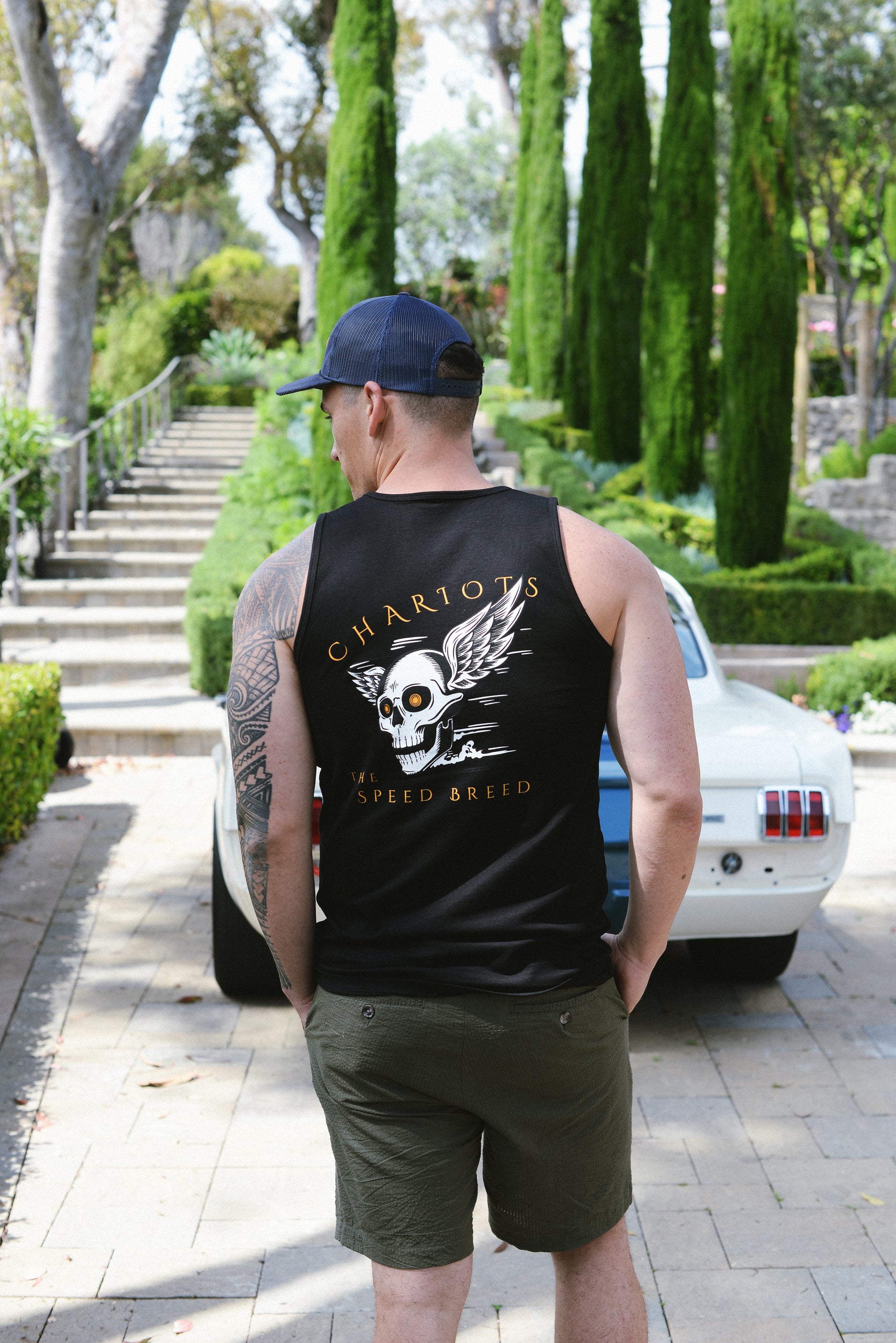 FLYING SKULL TANK (Black)