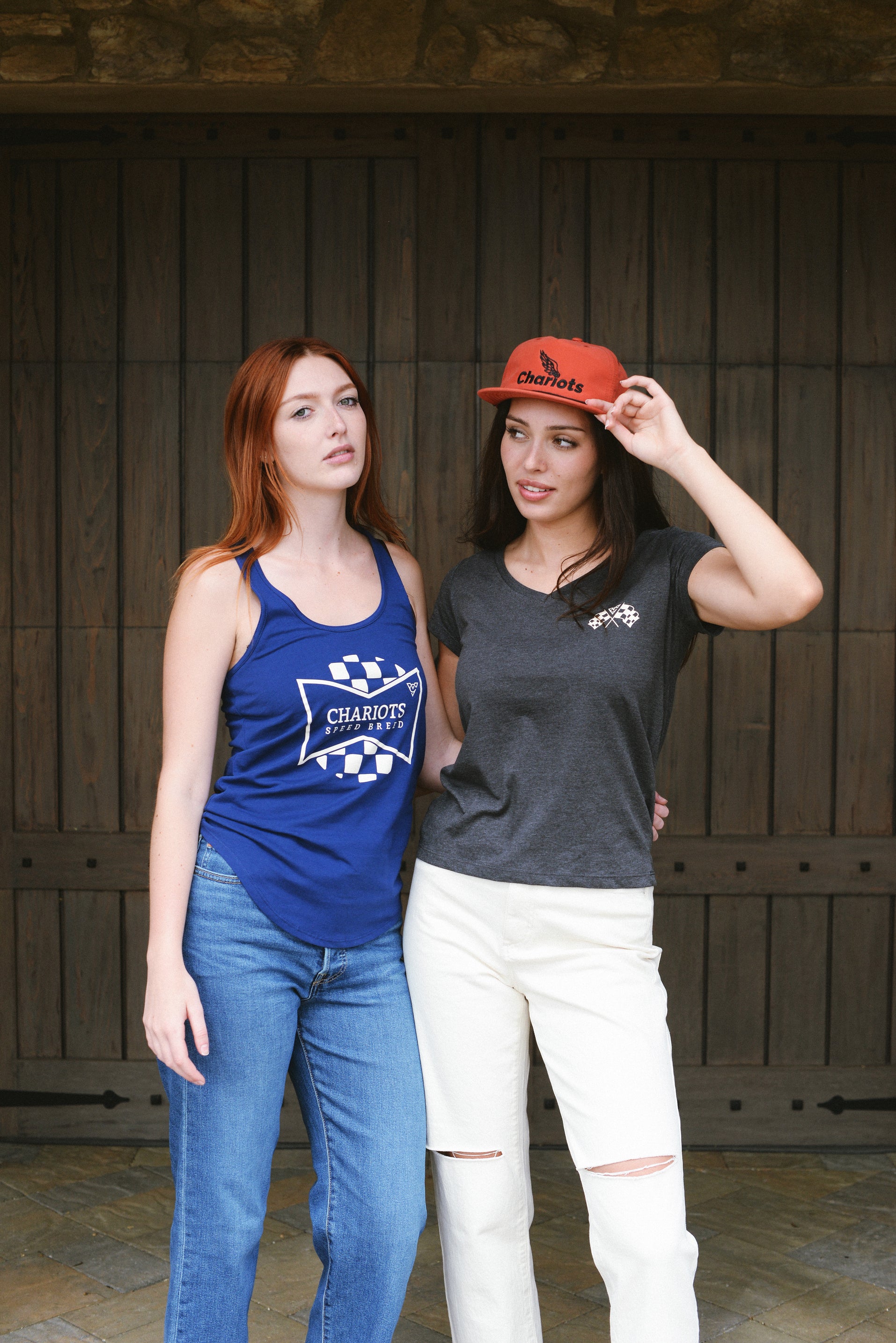 BOWTIE WOMENS V-NECK TEE (Charcoal Heather)