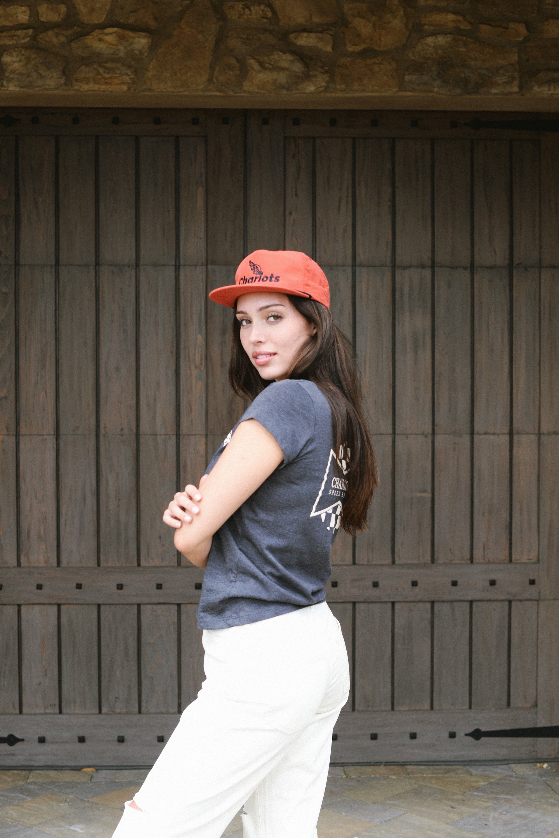 BOWTIE WOMENS V-NECK TEE (Charcoal Heather)