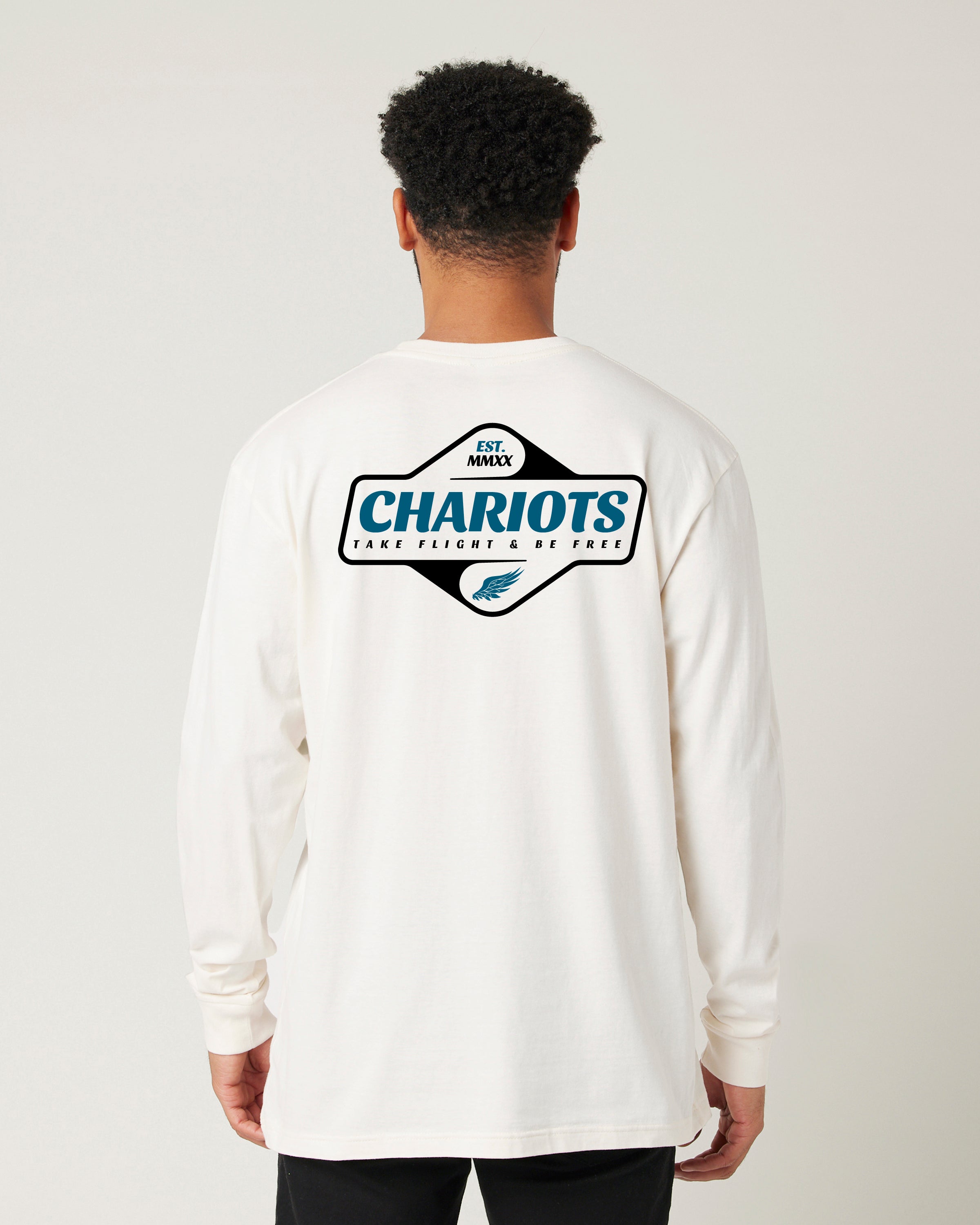 DUAL WAVES LONG SLEEVE TEE (Vintage White)