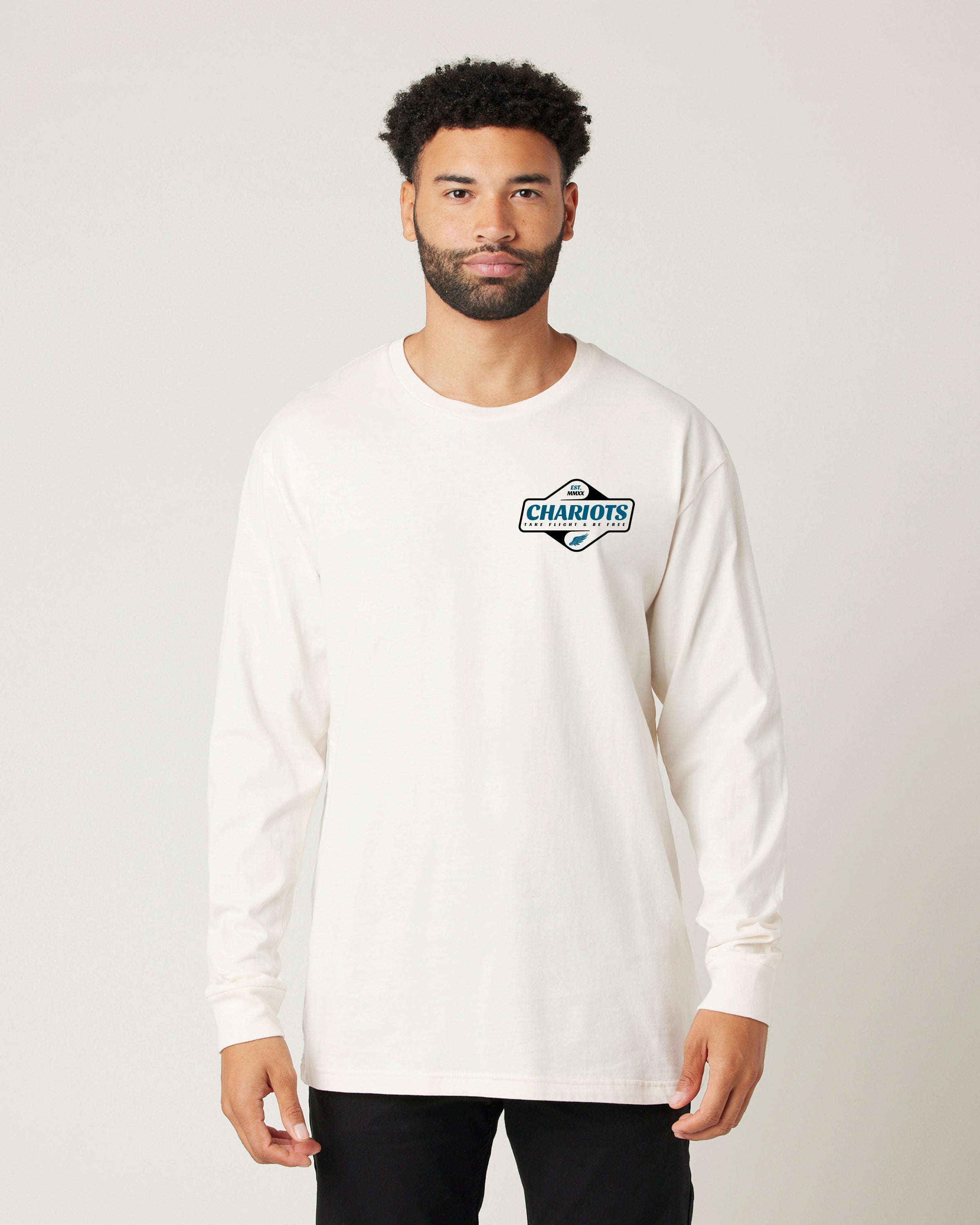 DUAL WAVES LONG SLEEVE TEE (Vintage White)
