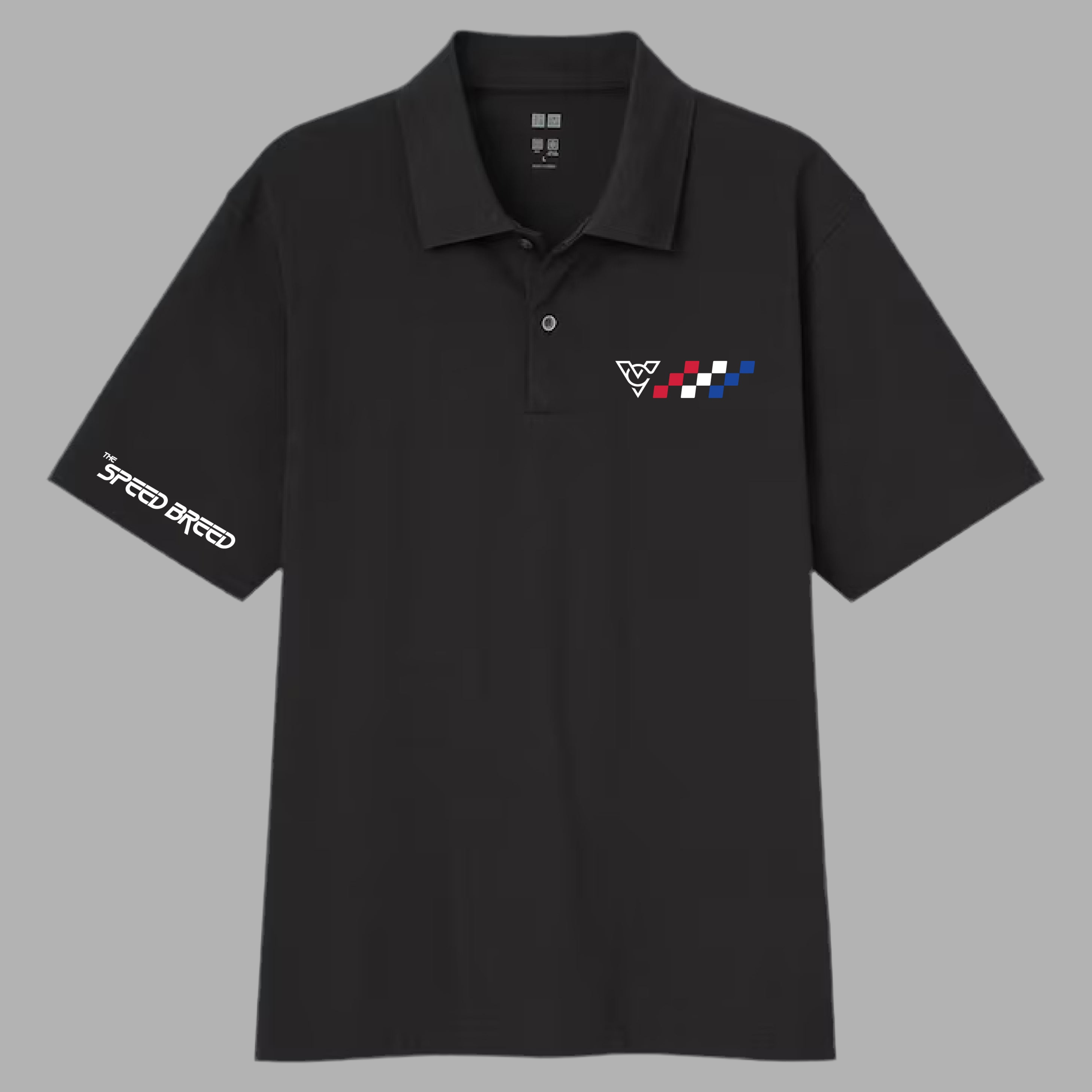 CHECKERED FLAG DRYFLEX POLO (Black)
