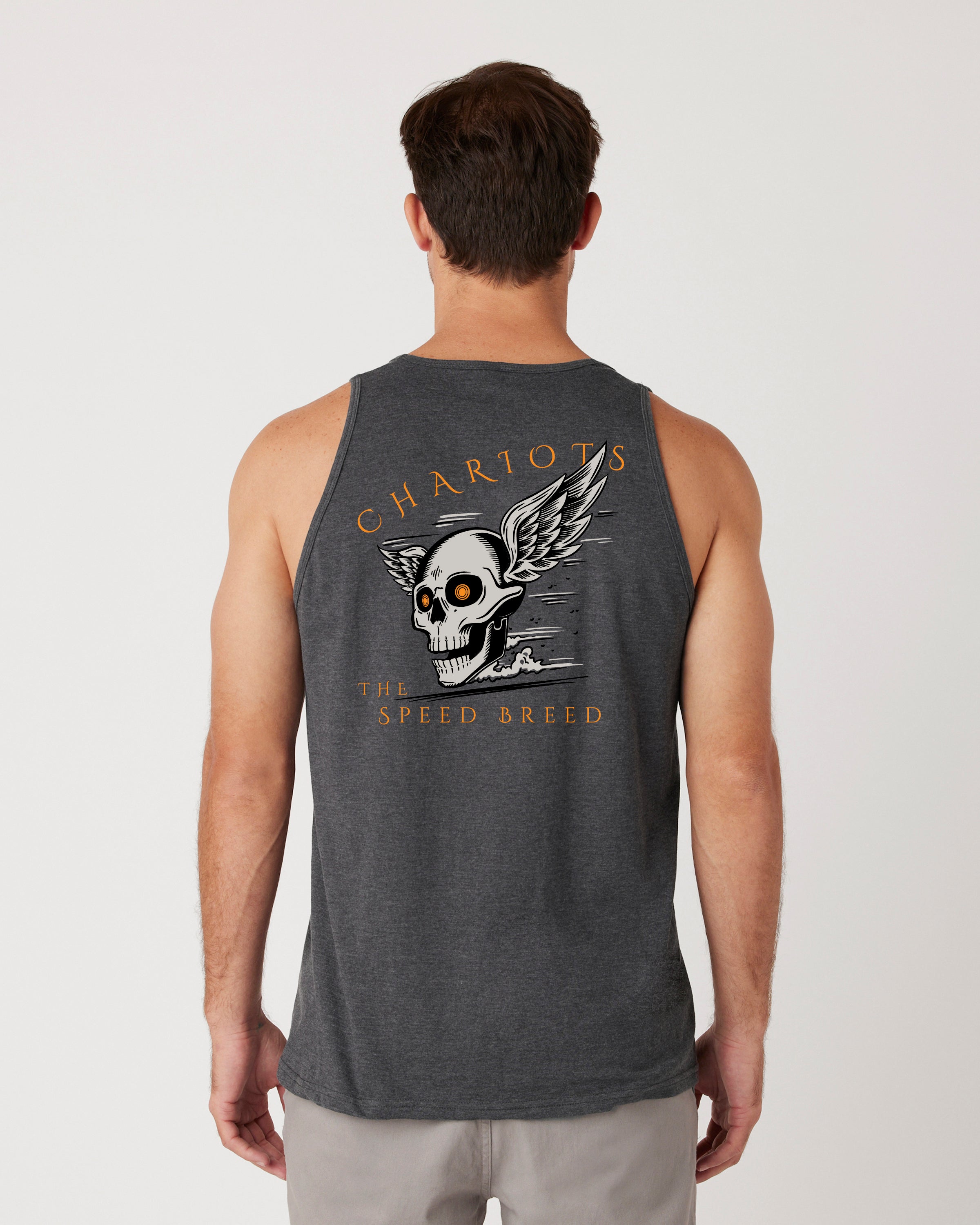 FLYING SKULL TANK (Charcoal Heather)