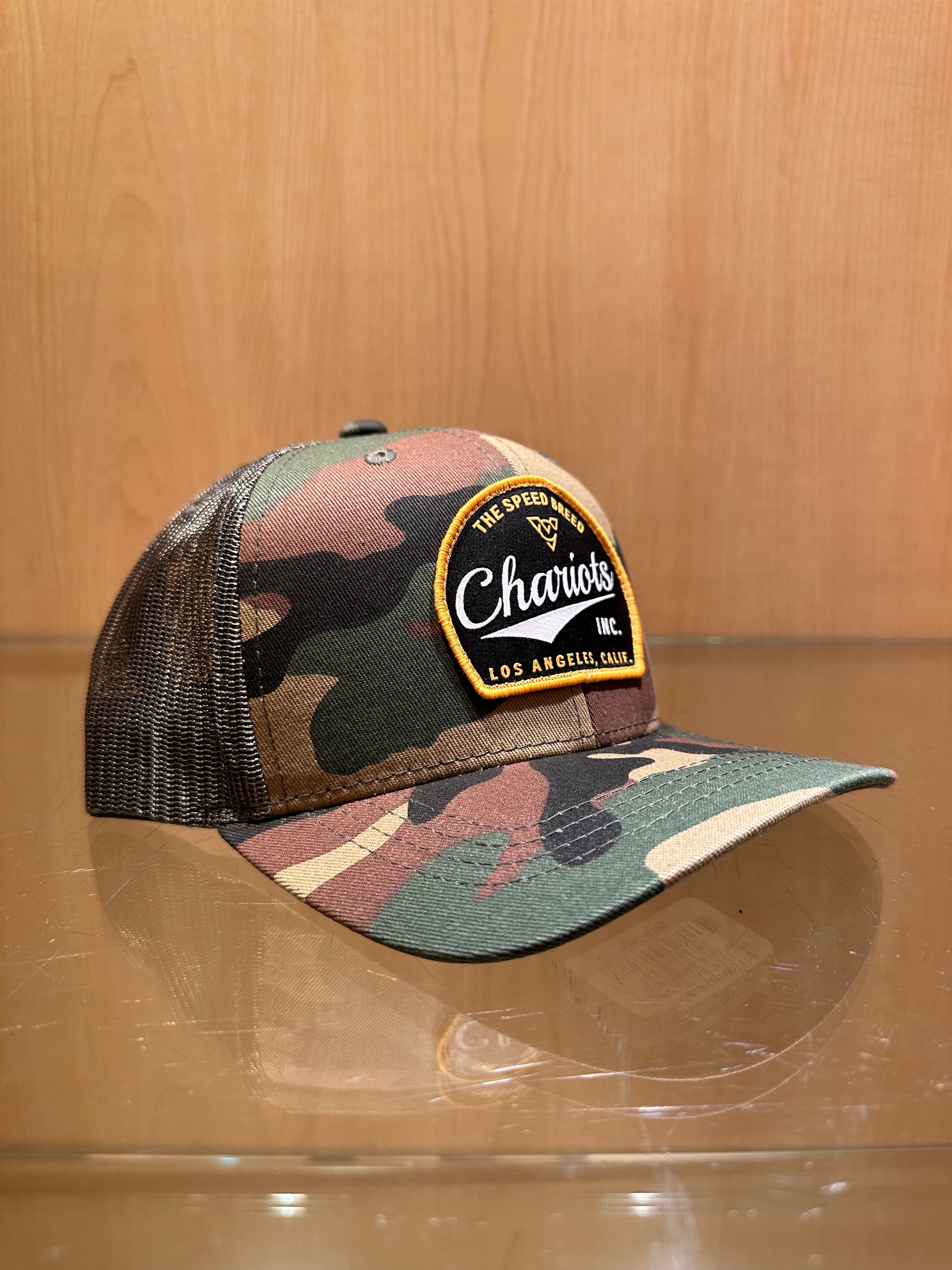 YELLOWJACKET YOUTH TRUCKER HAT (Woodland Camo)
