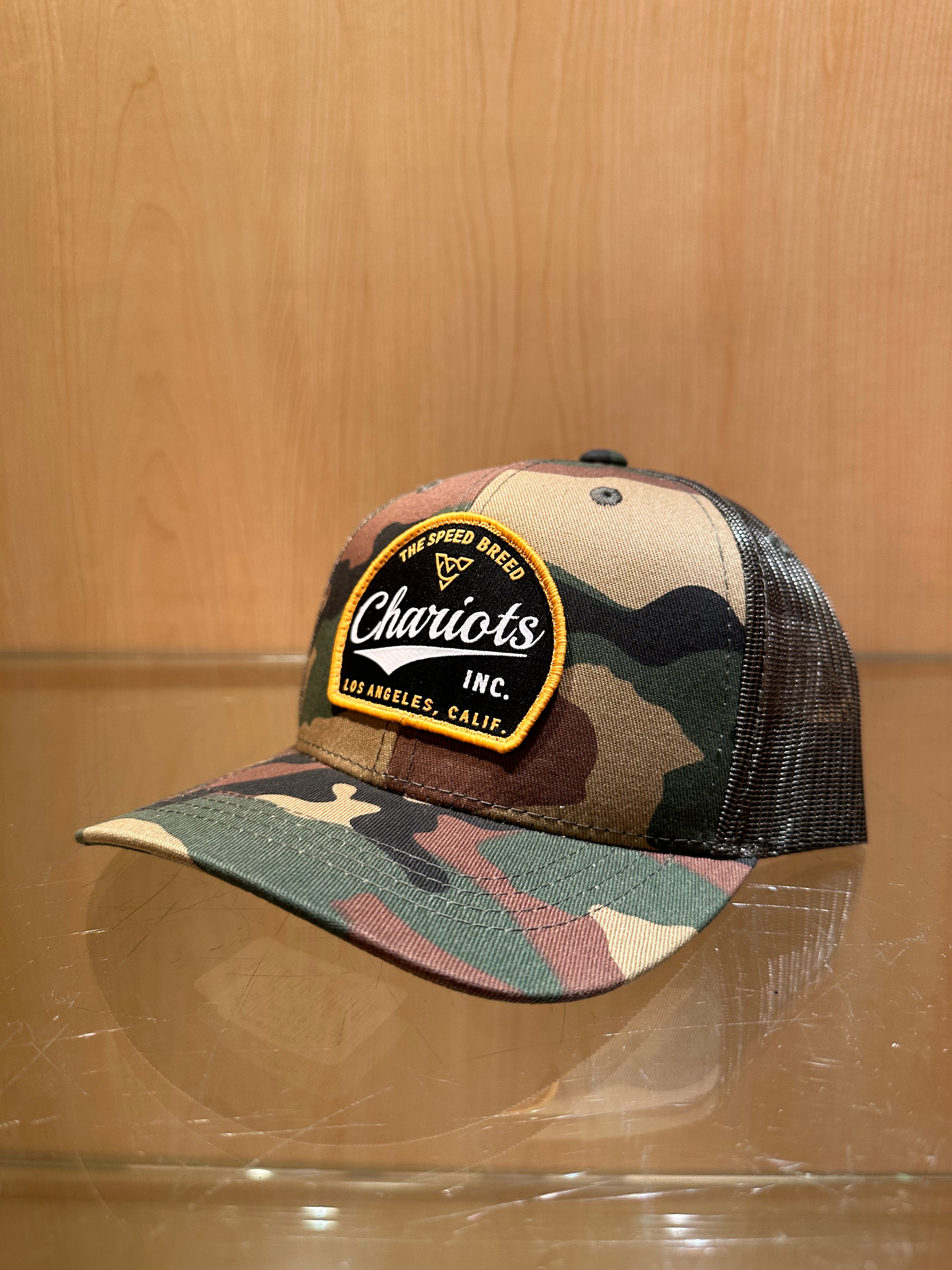 YELLOWJACKET YOUTH TRUCKER HAT (Woodland Camo)