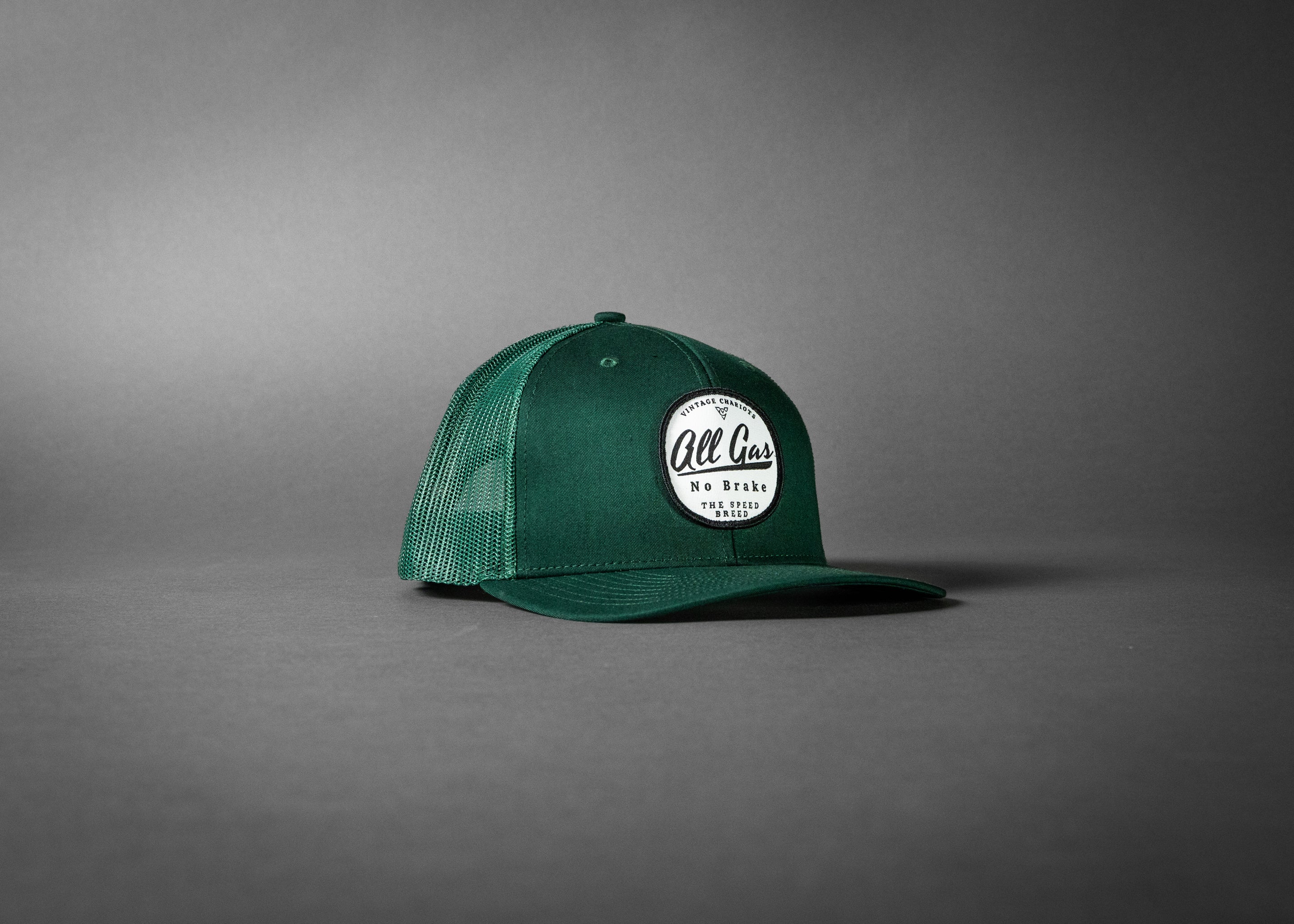 ALL GAS NO BRAKE (Dark Green Premium Trucker Hat)
