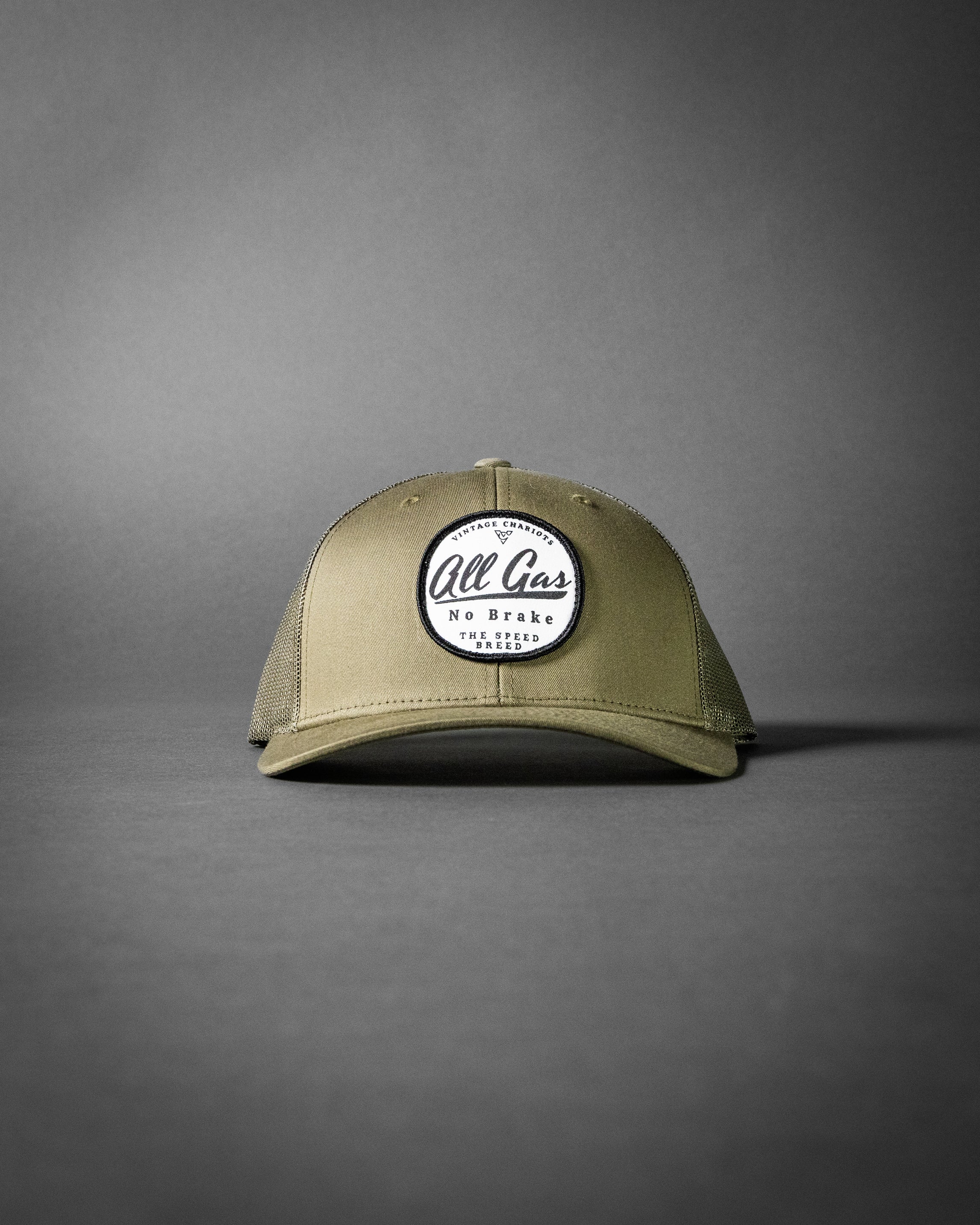 ALL GAS NO BRAKE (Loden Green Premium Trucker Hat)
