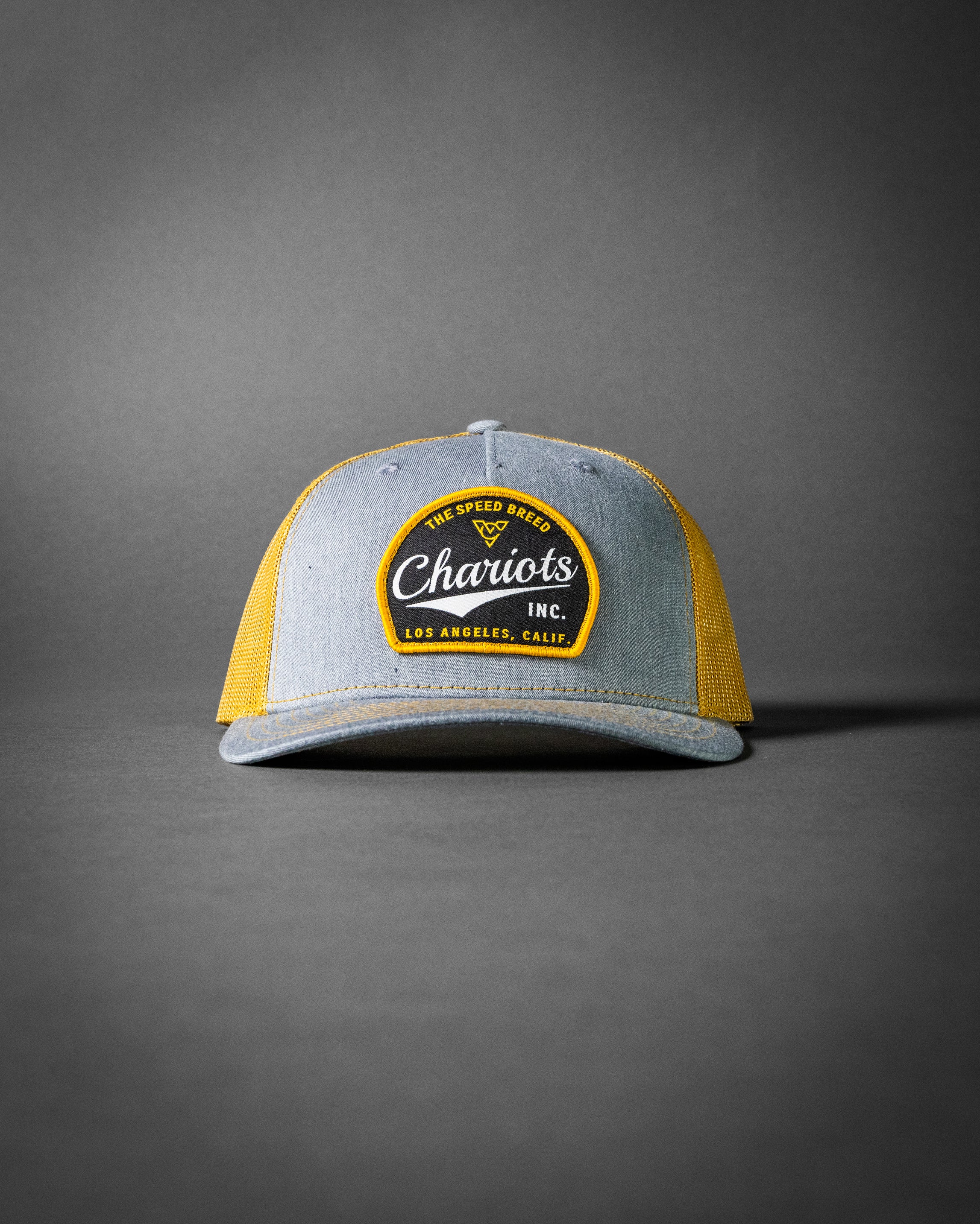 YELLOWJACKET (Heather Grey/Amber Gold 5-Panel Premium Trucker Hat)