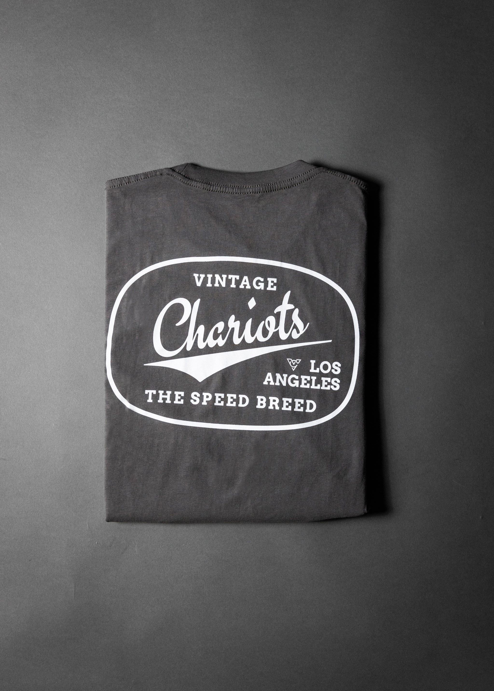 CHARIOTS OVAL LOGO TEE (Cool Grey)
