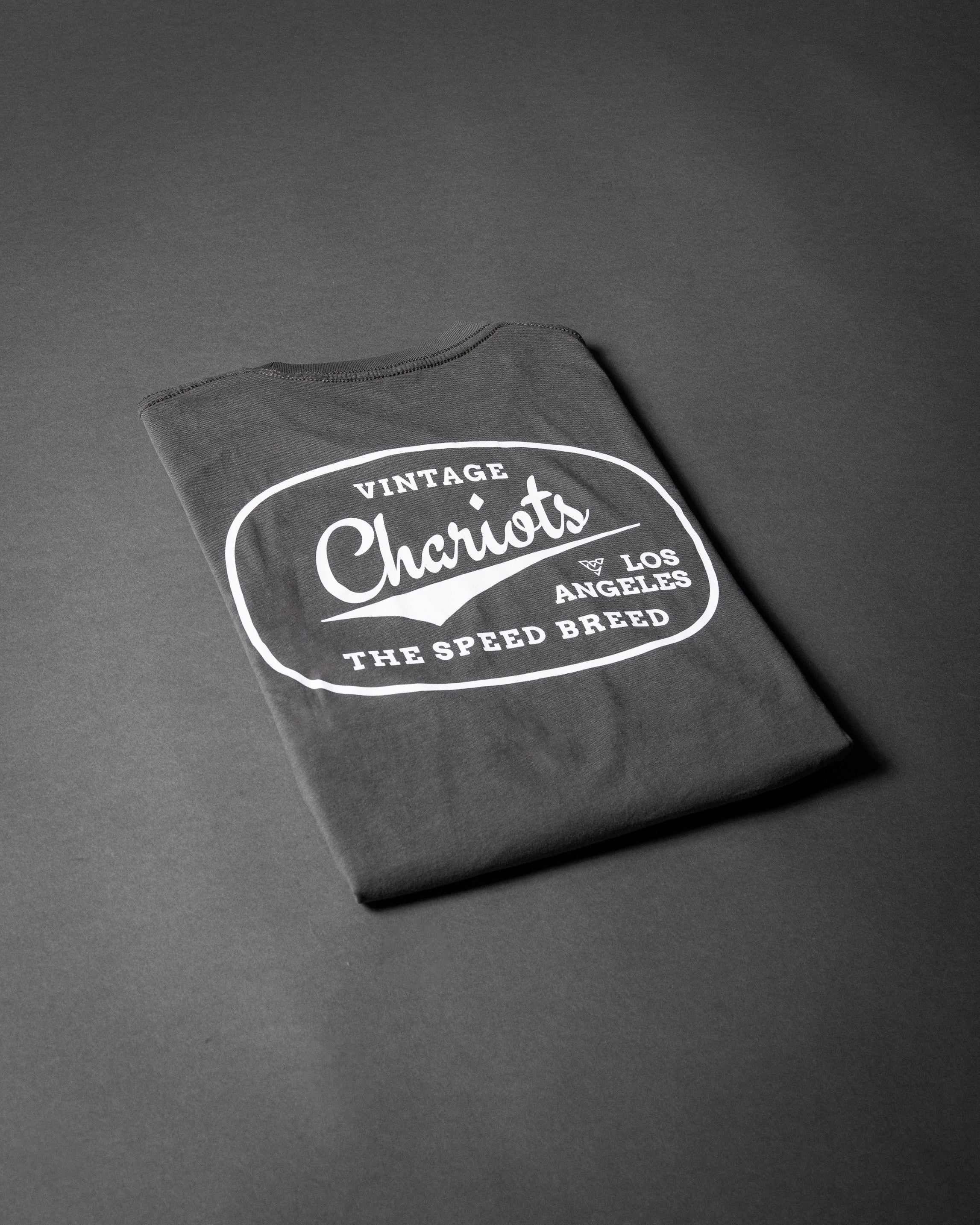 CHARIOTS OVAL LOGO TEE (Cool Grey)