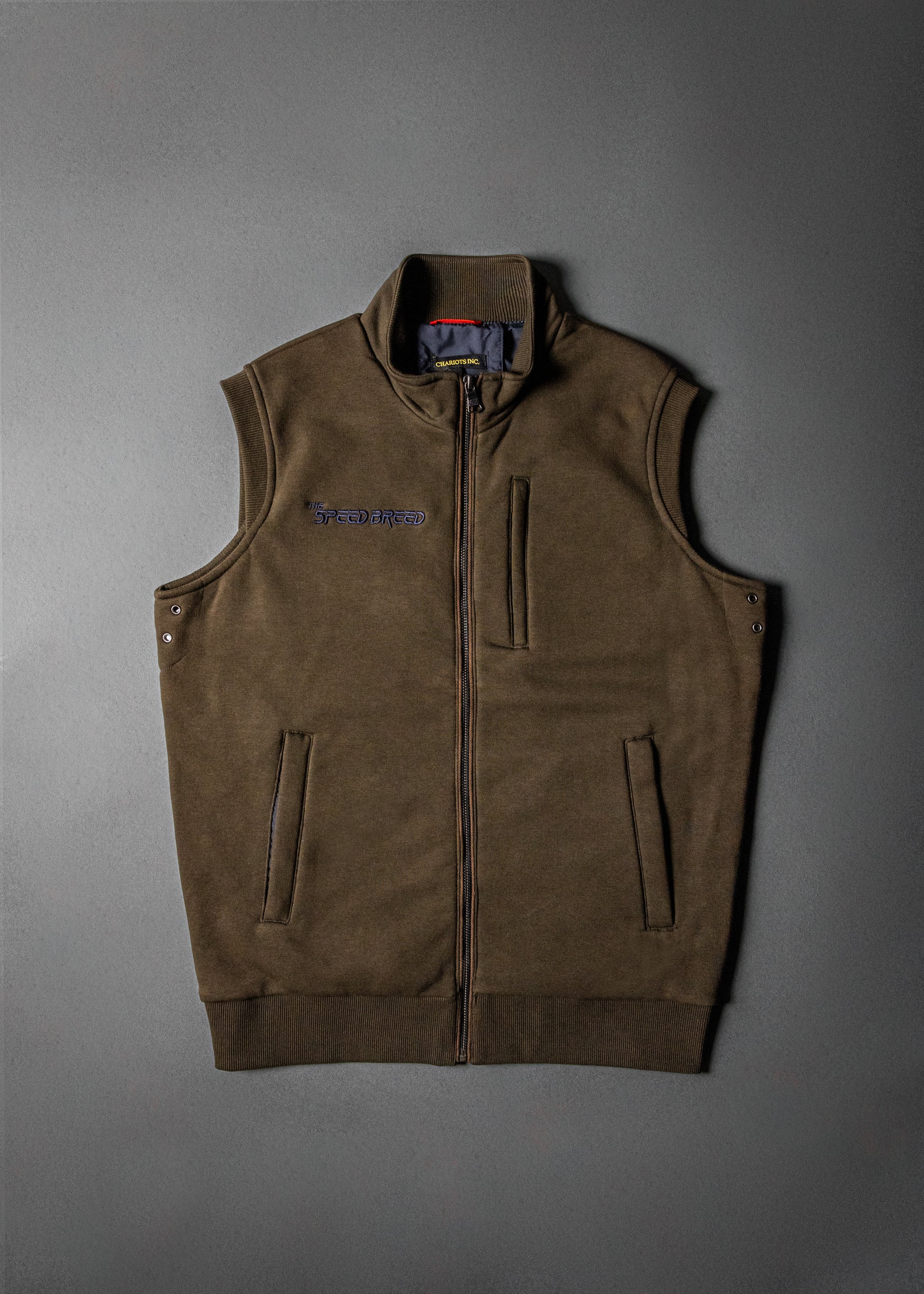 SPEED BREED PREMIUM FULL-ZIP VEST (Olive Green/Navy)