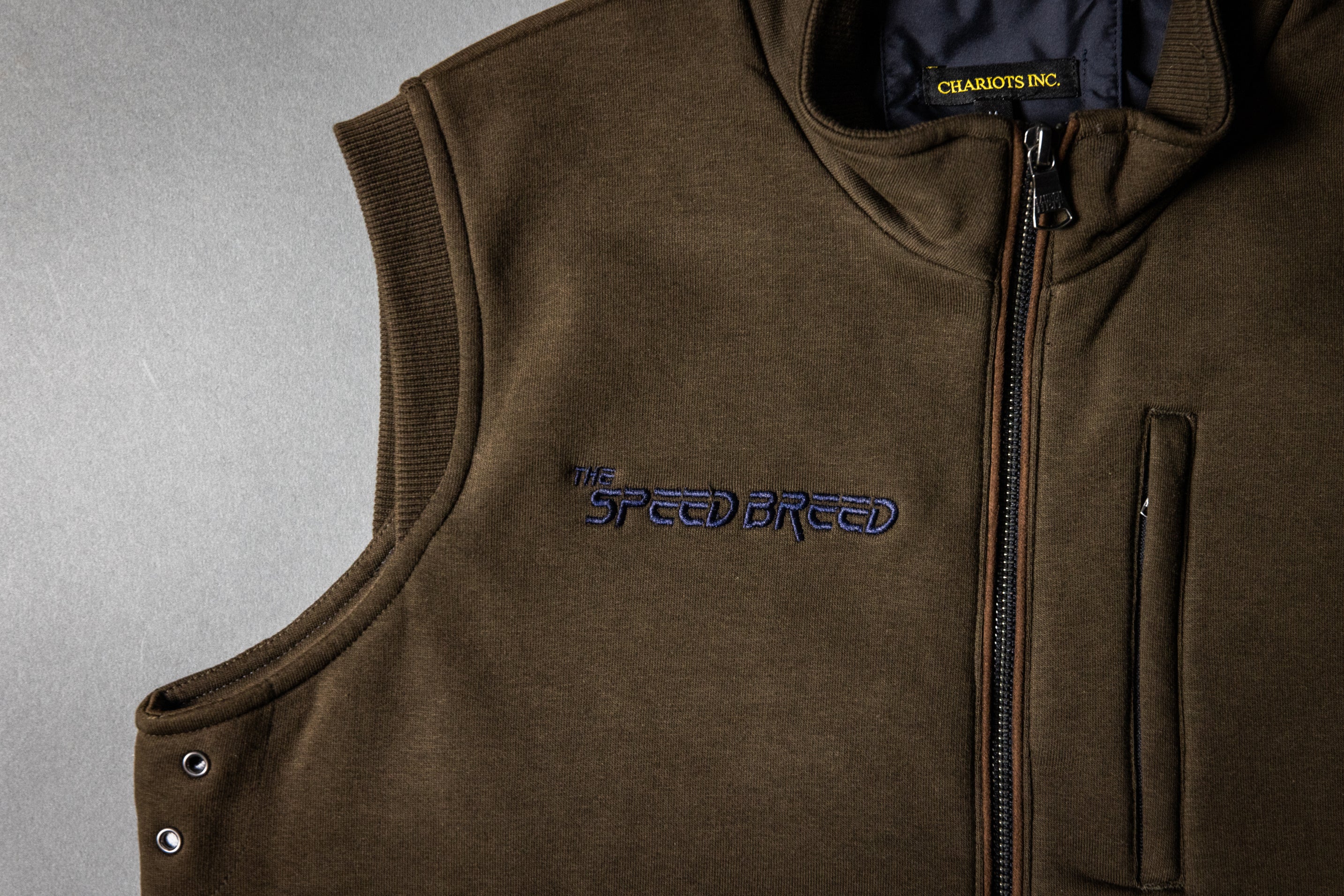 SPEED BREED PREMIUM FULL-ZIP VEST (Olive Green/Navy)
