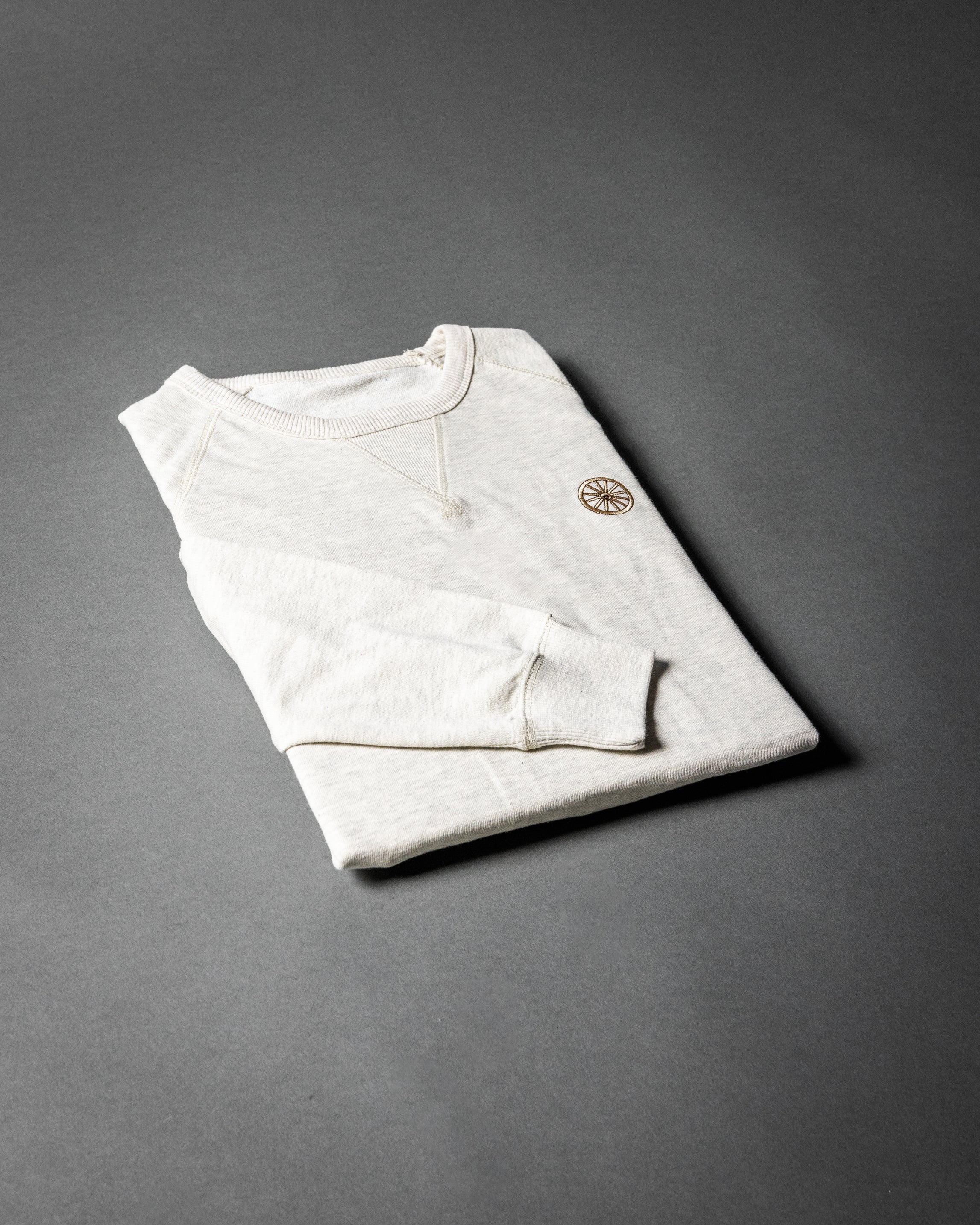 CHARIOTS EMBROIDERED UNISEX FRENCH TERRY CREW NECK SWEATER (Oatmeal Heather)