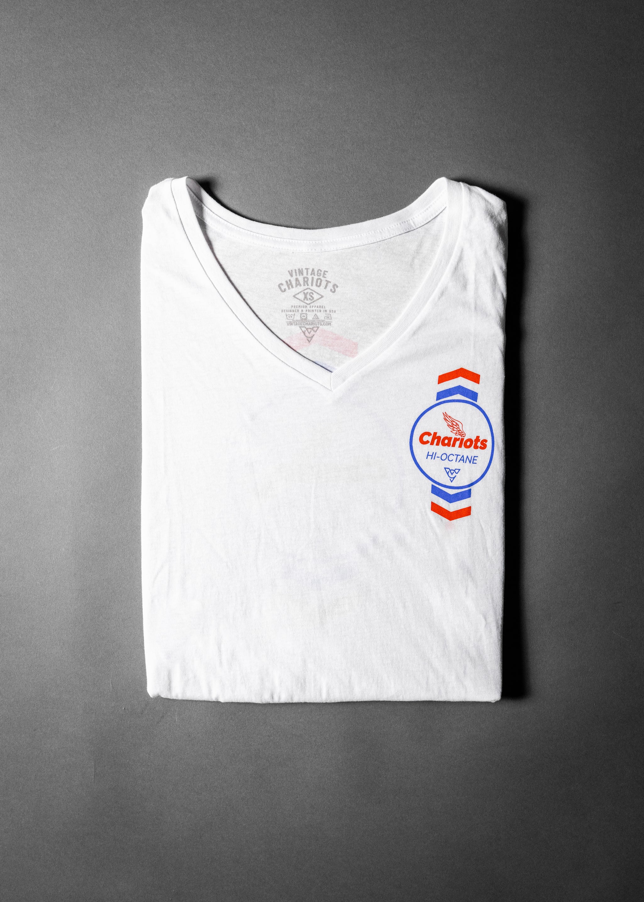 CHEVRON HI OCTANE WOMENS V-NECK TEE (White)