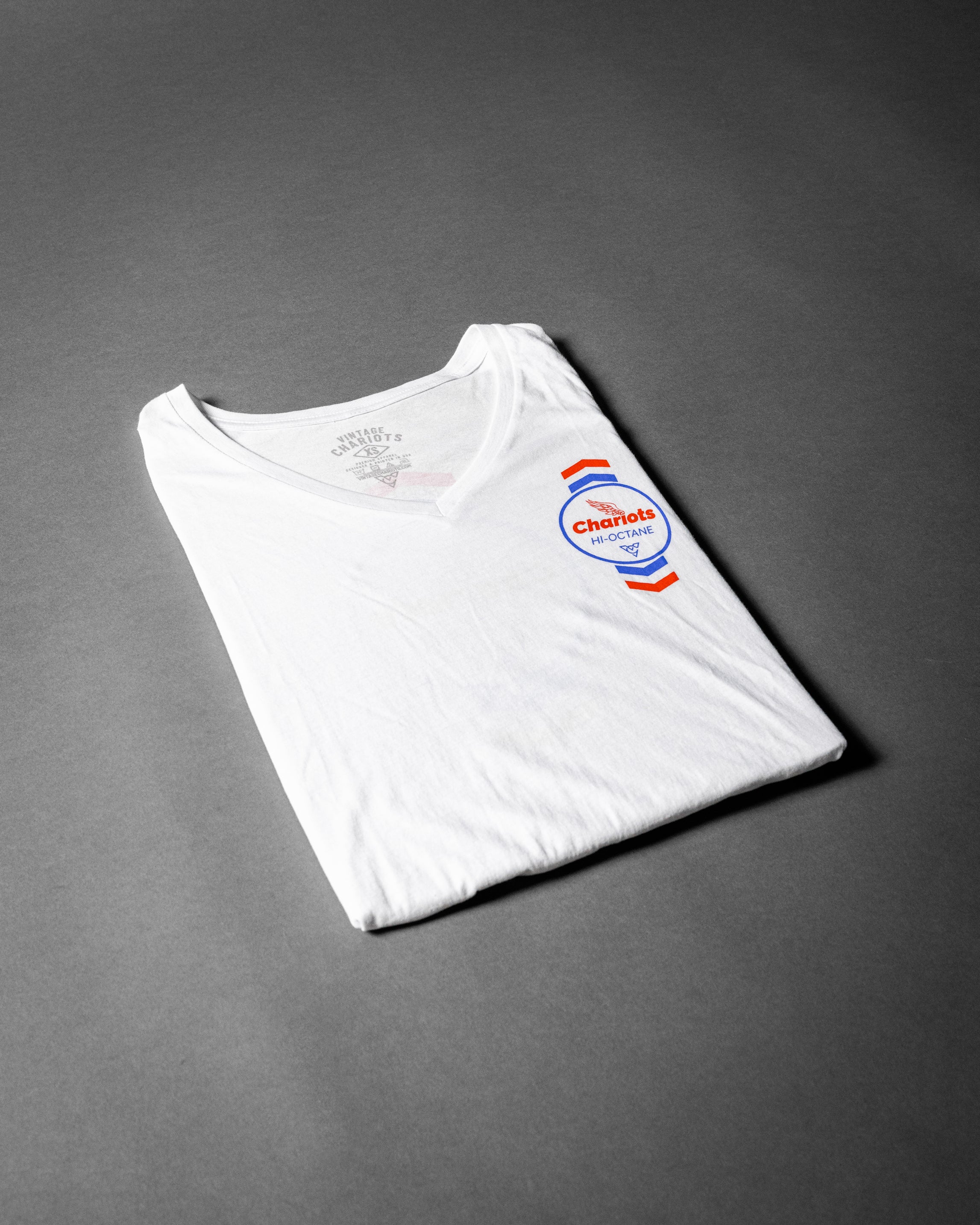 CHEVRON HI OCTANE WOMENS V-NECK TEE (White)