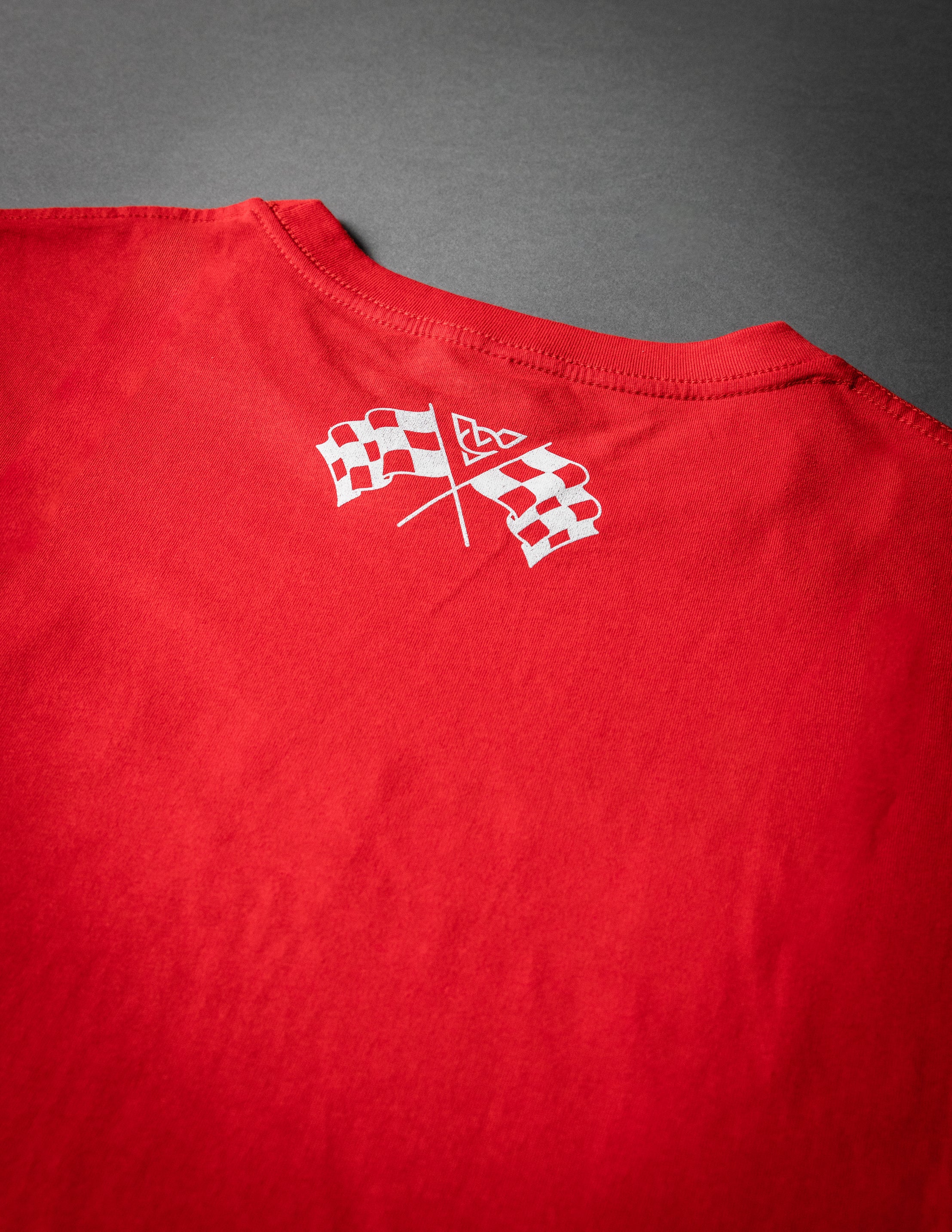 PALM TREE SPEED BREED WOMENS CROP TOP TEE (Team Red)