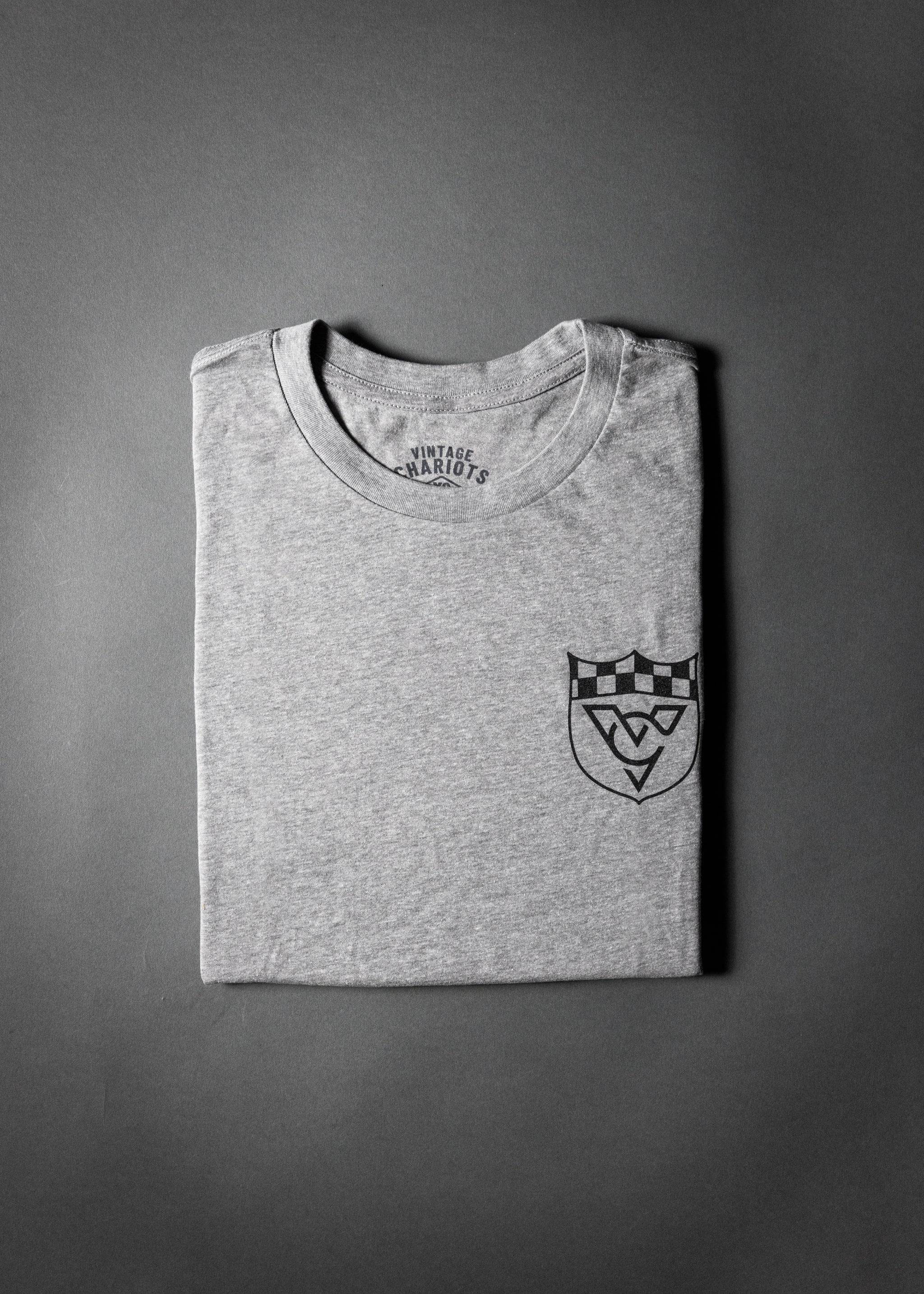 CHECKERED FLAG WOMENS BOYFRIEND TEE (Carbon Grey)