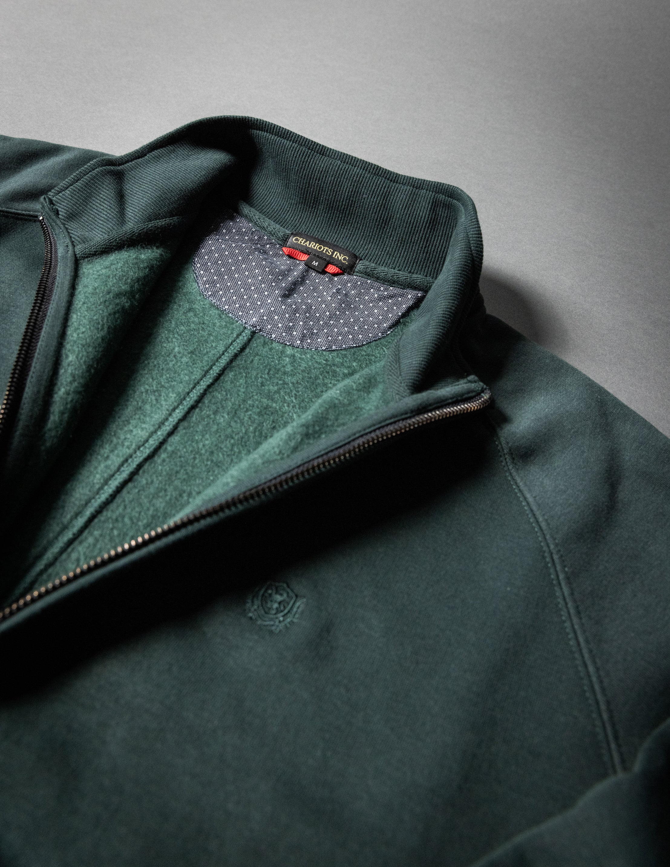 SPEED BREED PREMIUM FULL-ZIP TRACK JACKET (Hunter Green/Light Gold)