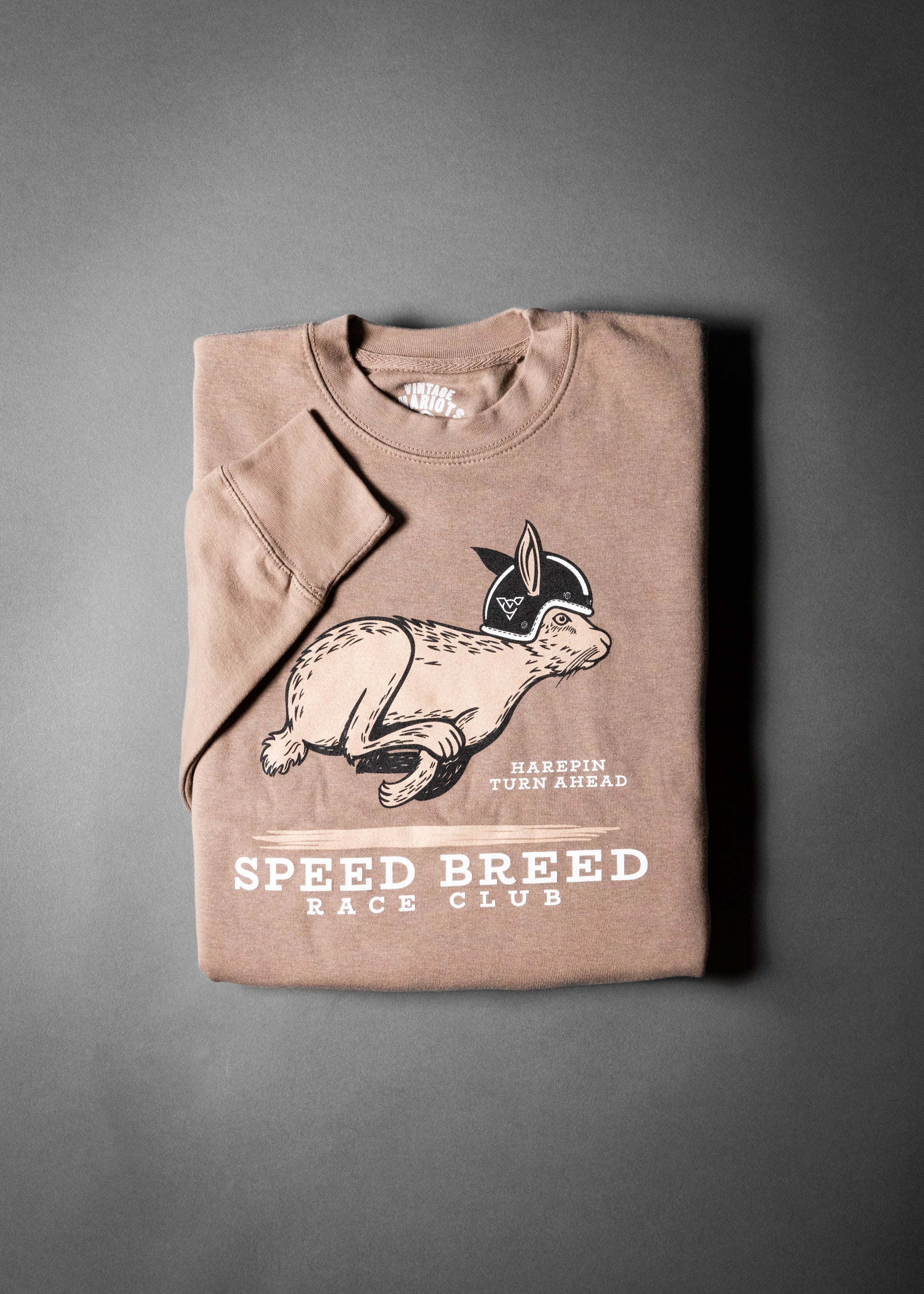 HAREPIN UNISEX PREMIUM CREW NECK SWEATSHIRT (Latte)