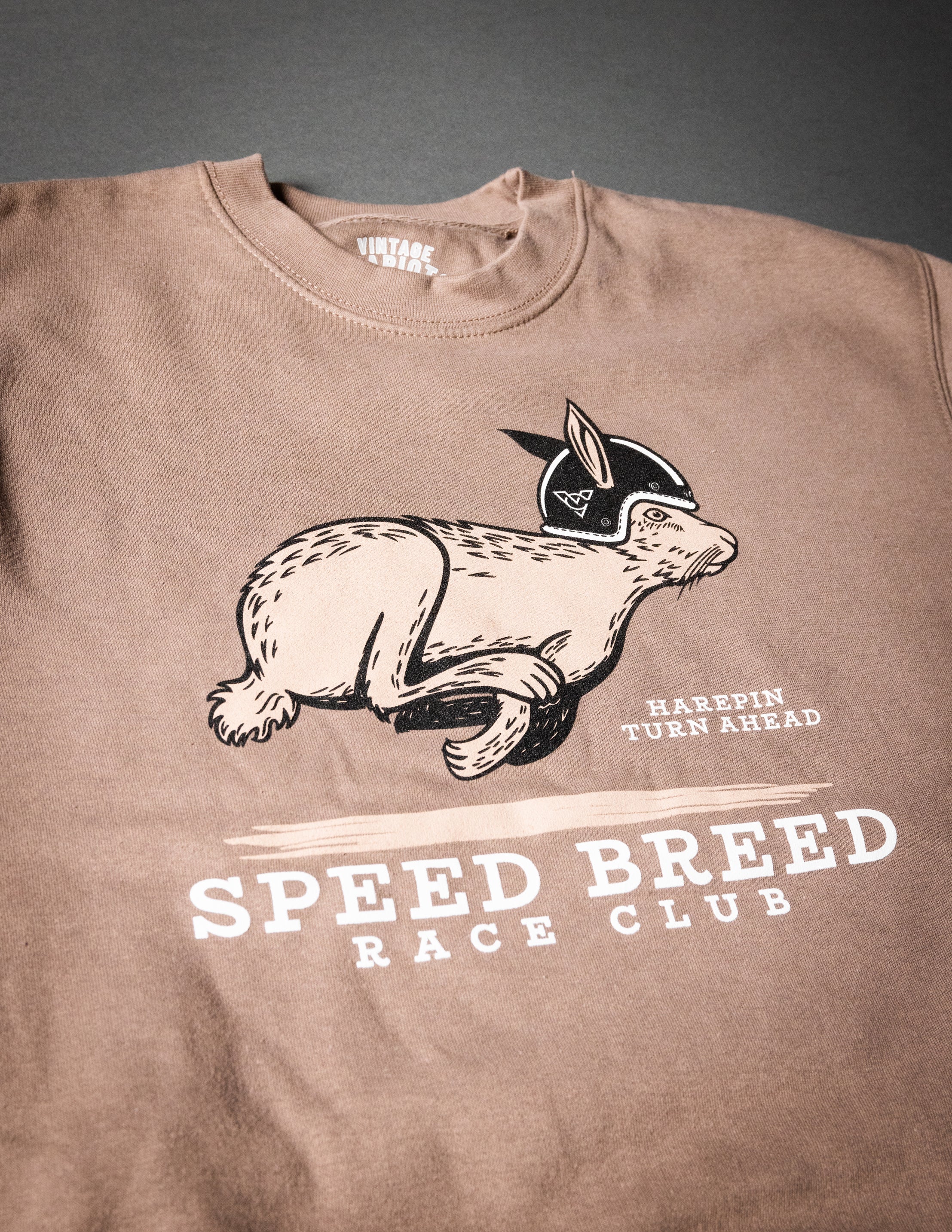 HAREPIN UNISEX PREMIUM CREW NECK SWEATSHIRT (Latte)