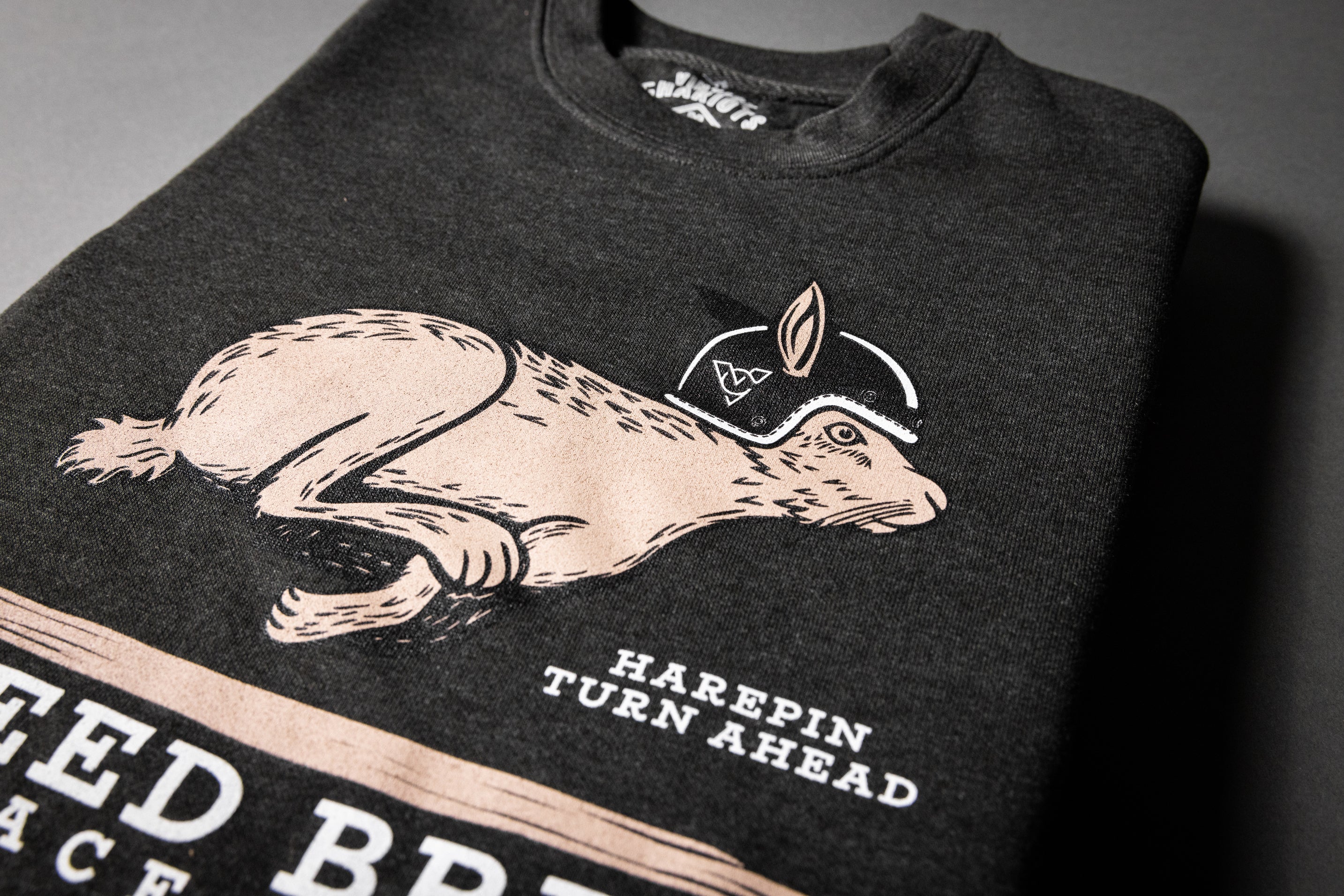 HAREPIN UNISEX PREMIUM CREW NECK SWEATSHIRT (Charcoal Heather)
