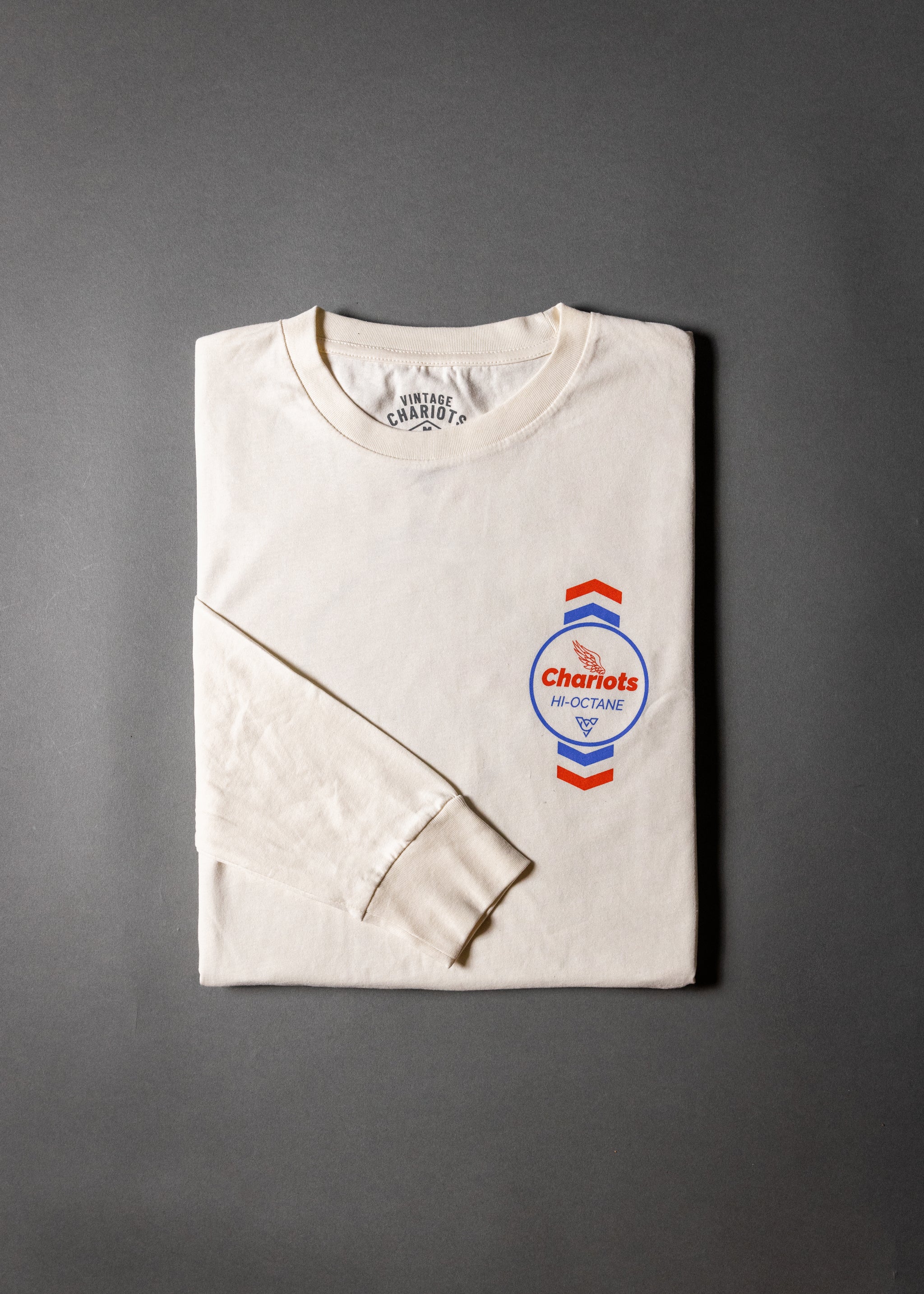 CHEVRON HI OCTANE LONG SLEEVE TEE (Vintage White)