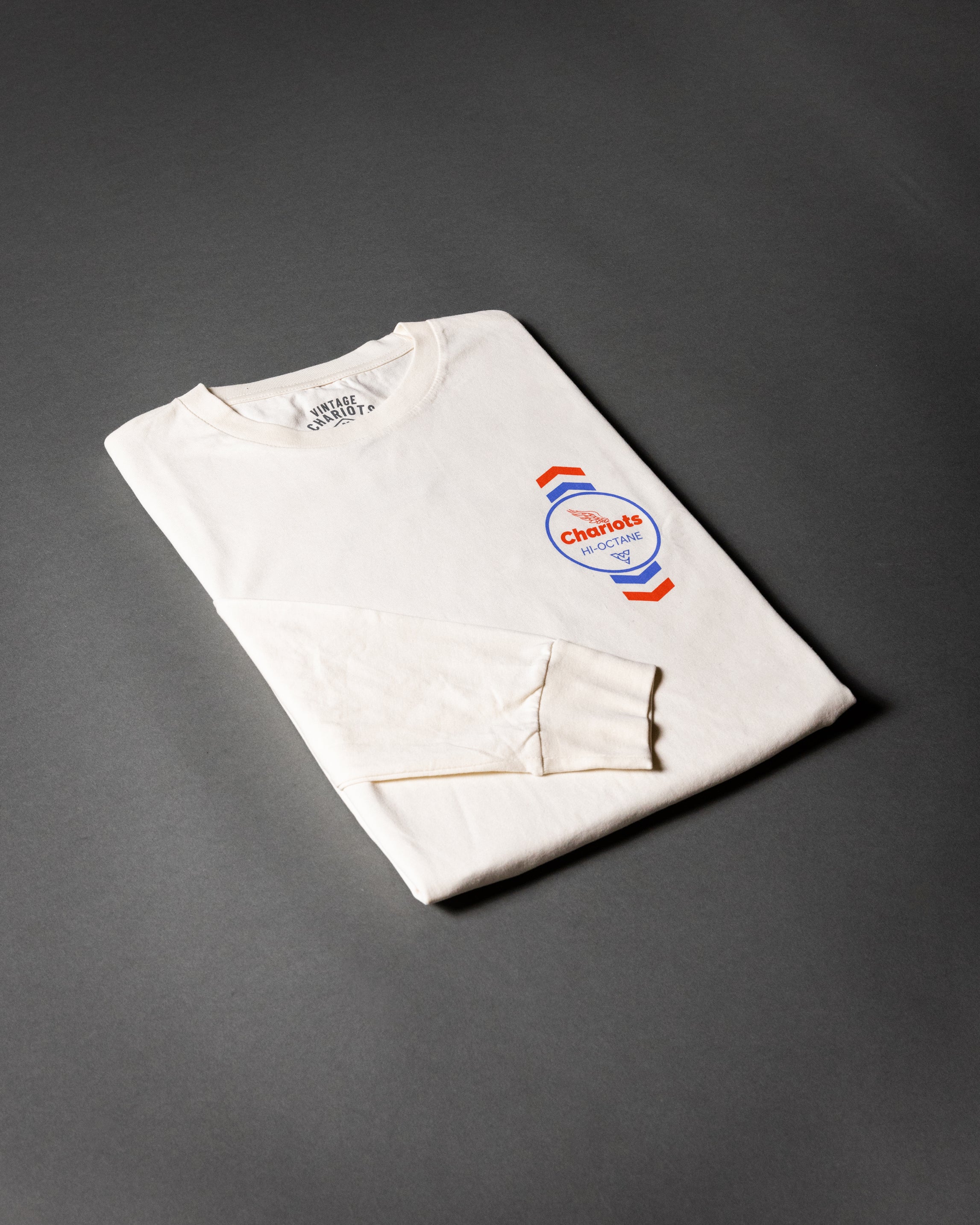 CHEVRON HI OCTANE LONG SLEEVE TEE (Vintage White)