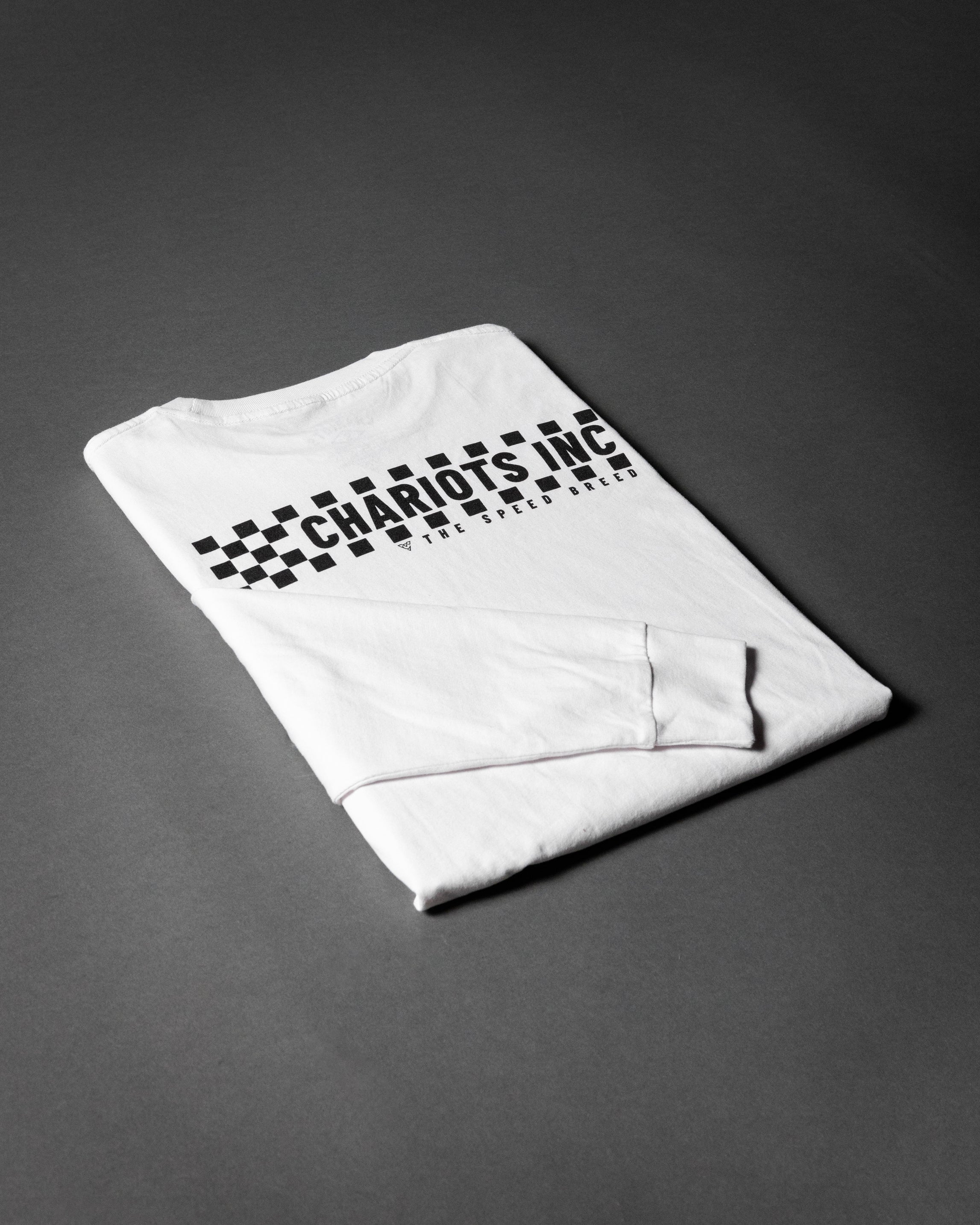 CHECKERED FLAG LONG SLEEVE TEE (White)