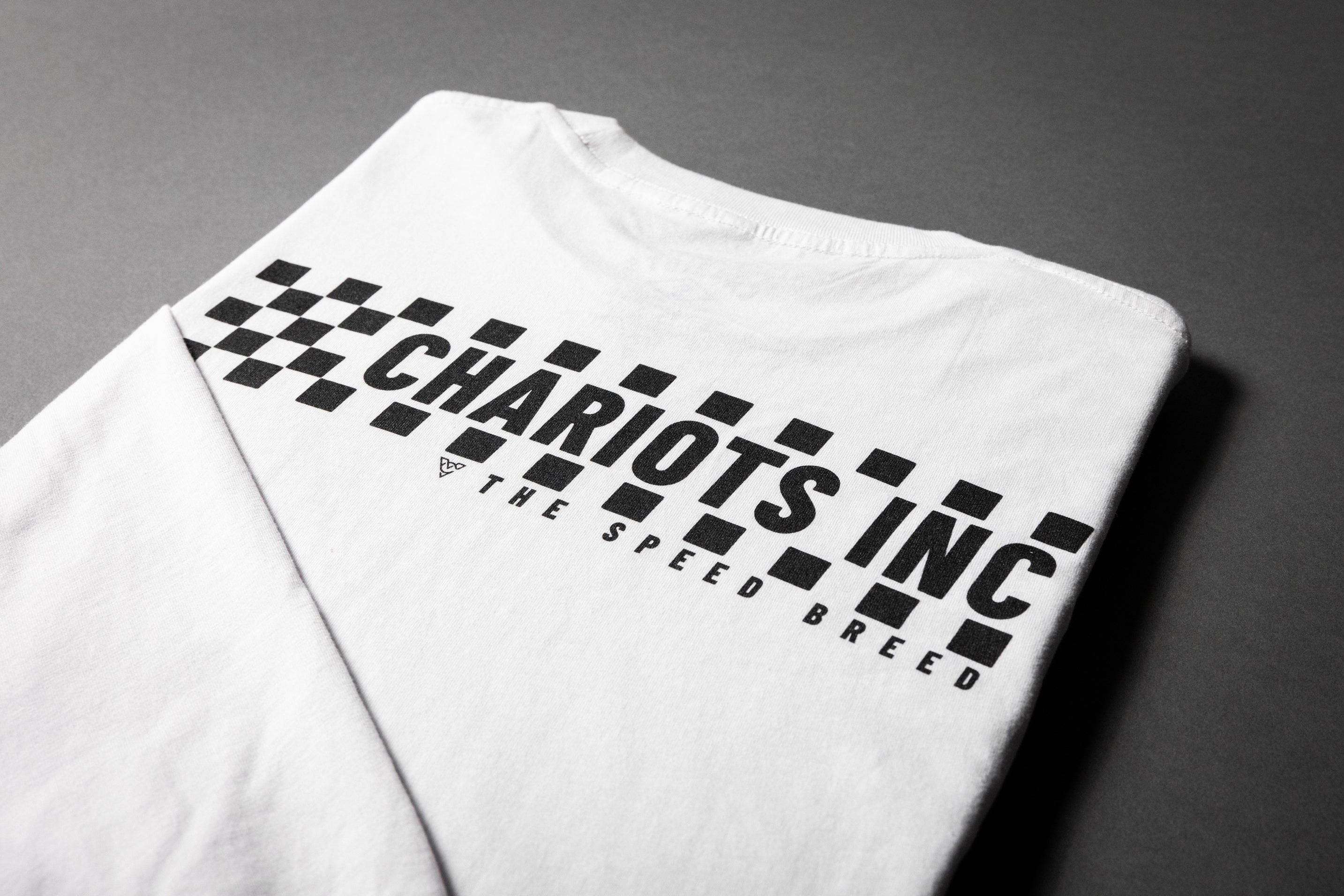 CHECKERED FLAG LONG SLEEVE TEE (White)