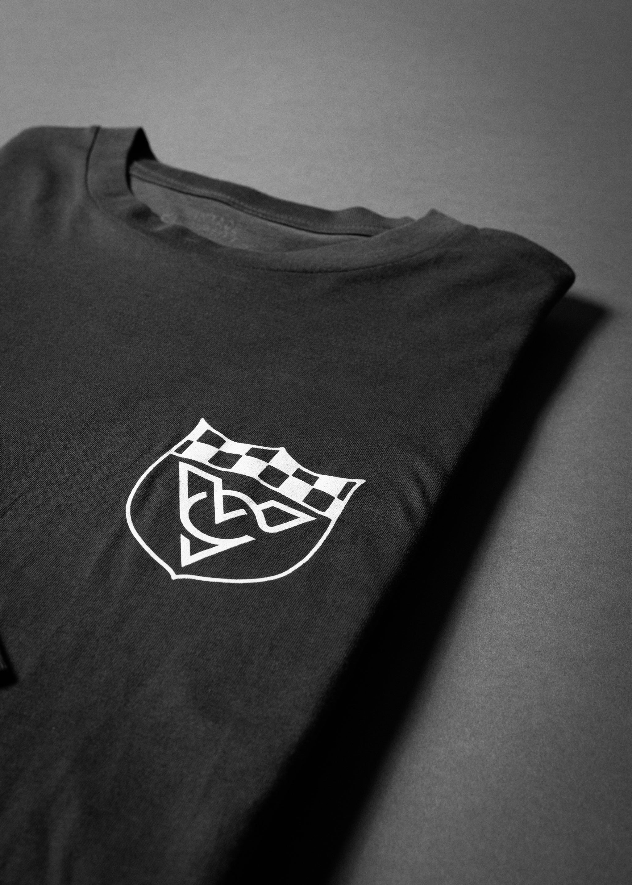 CHECKERED FLAG LONG SLEEVE TEE (Vintage Black)