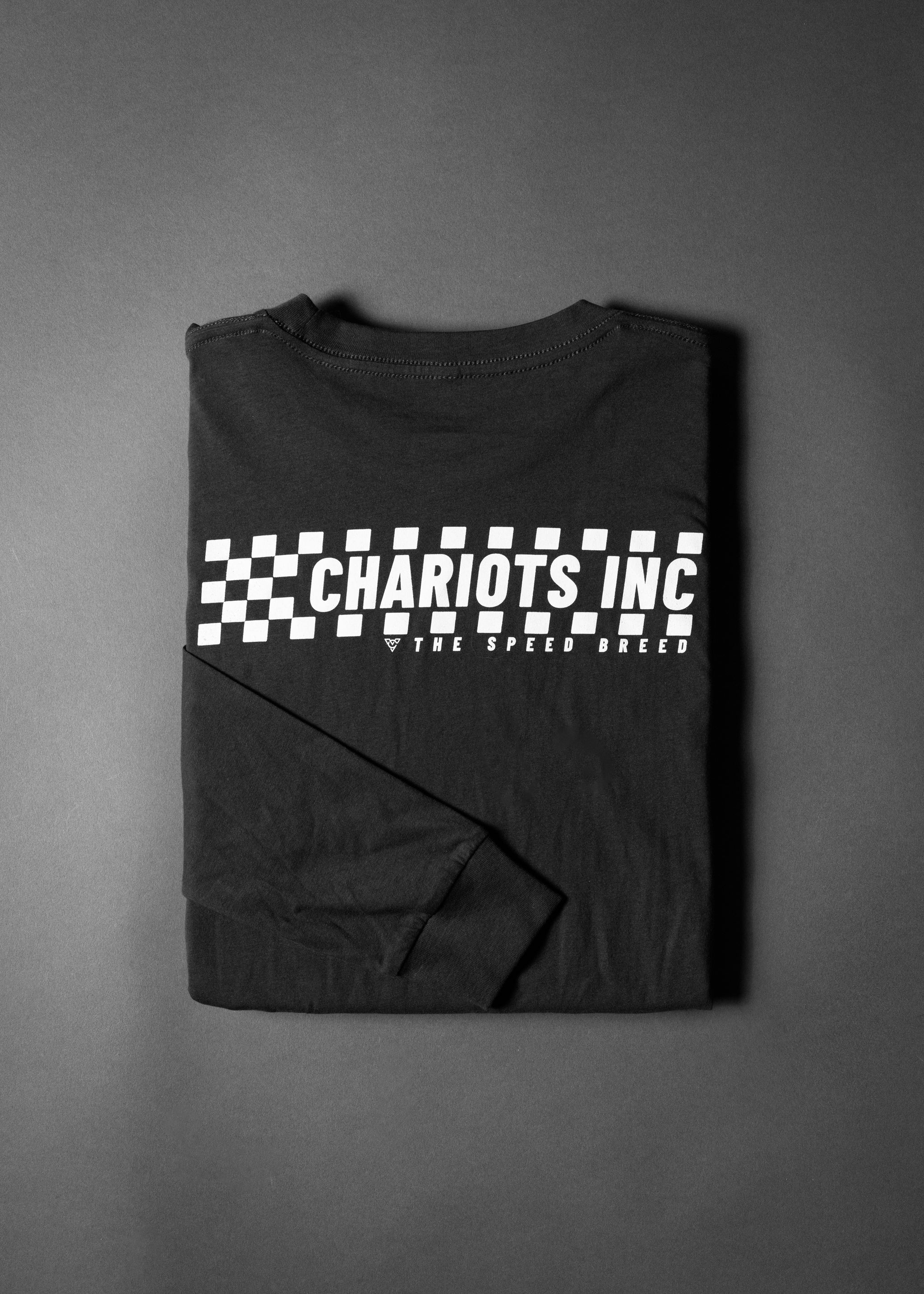 CHECKERED FLAG LONG SLEEVE TEE (Vintage Black)