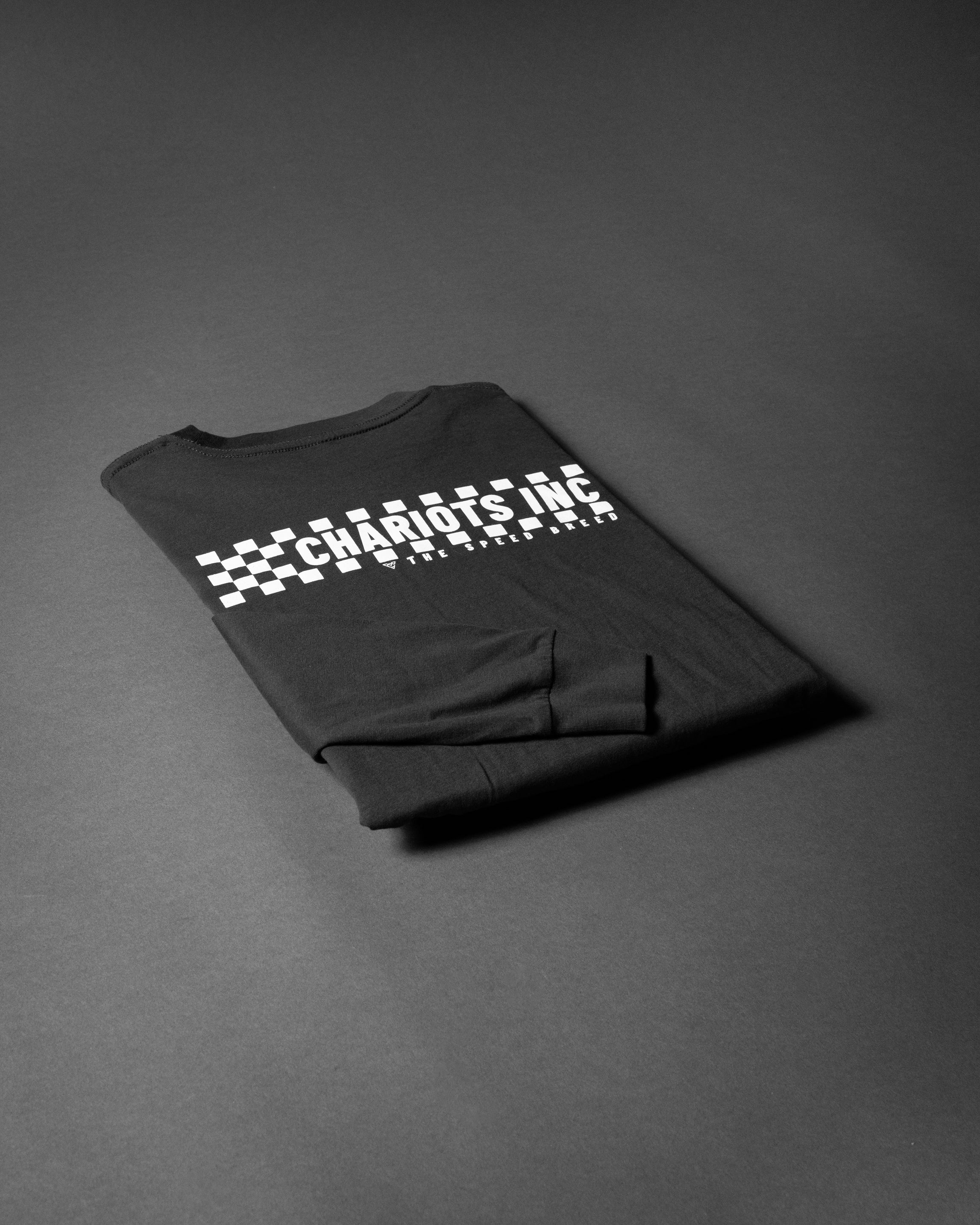 CHECKERED FLAG LONG SLEEVE TEE (Vintage Black)